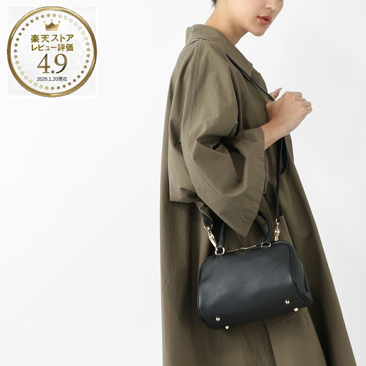 クリスチャン ヴィラ CHRISTIAN VILLA ミニボストンバッグ ブラック レディース 6222 black【返品送料無料】