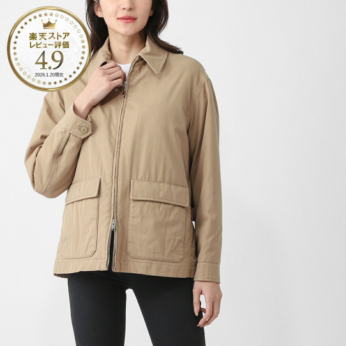 【アウトレット】ザ ロウ THE ROW ジップアップ ブルゾン シャツジャケット ベージュ レディース 10154 w3670 san AURELIUS JACKET コットン カシミヤ ジャケット【返品送料無料】｜モダンブルー店