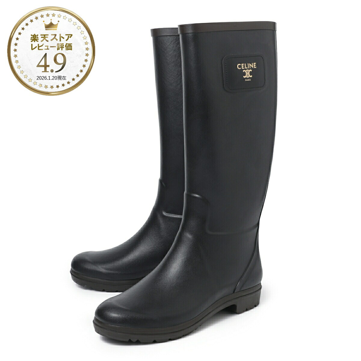 セリーヌ CELINE レインブーツ ブラック レディース 36499 7035c 38no HIGH BOOT 35【返品送料無料】|モダンブルー店