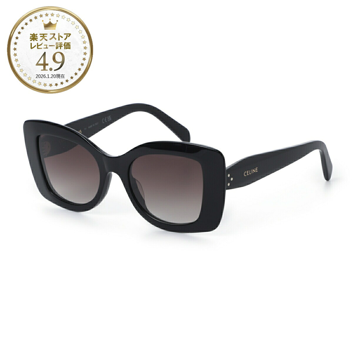 【アウトレット】セリーヌ CELINE サングラス ブラック レディース 4s324 cplb 38no BUTTERFLY S324【返品送料無料】｜モダンブルー店 44,800円