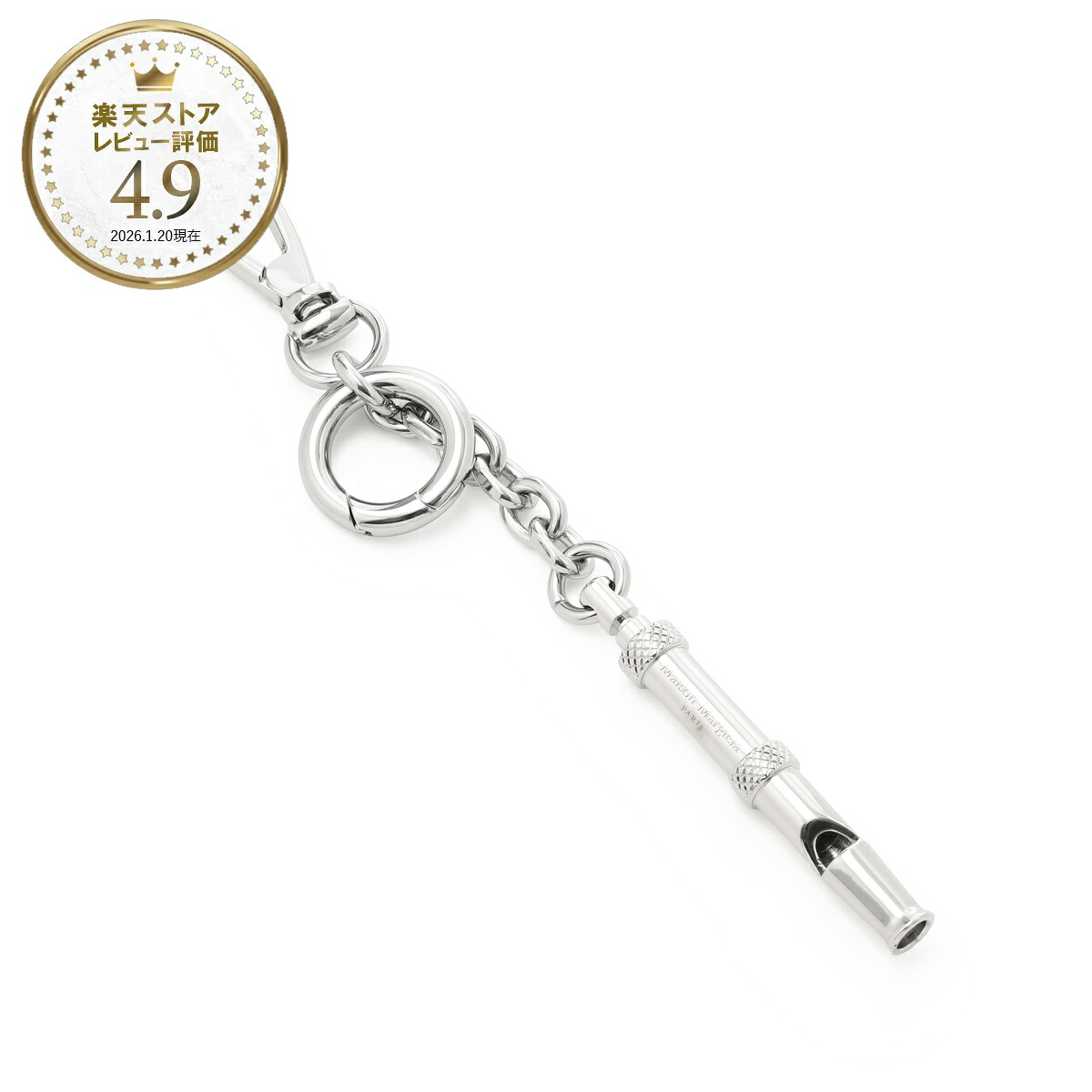 メゾンマルジェラ Maison Margiela キーチャーム バッグチャームモチーフ シルバー メンズ KEYRING DOG WHISTLE ドッグホイッスル チャーム【返品送料無料】|モダンブルー店