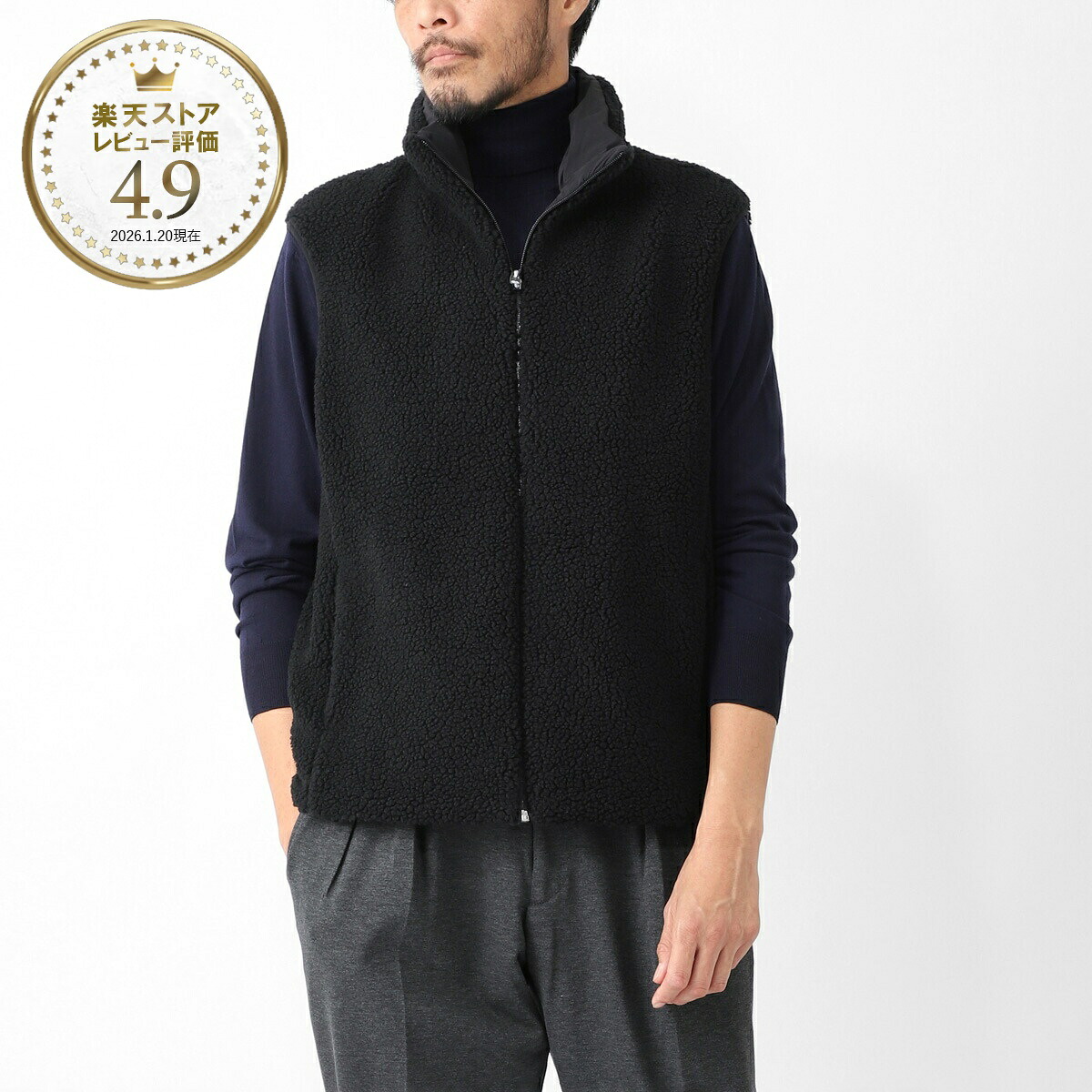 ヘルノ HERNO ベスト ジレ ブラック メンズ 大きいサイズあり gi000556u 12763 9300 FUNCTIONAL WARDROBE【返品送料無料】｜モダンブルー店