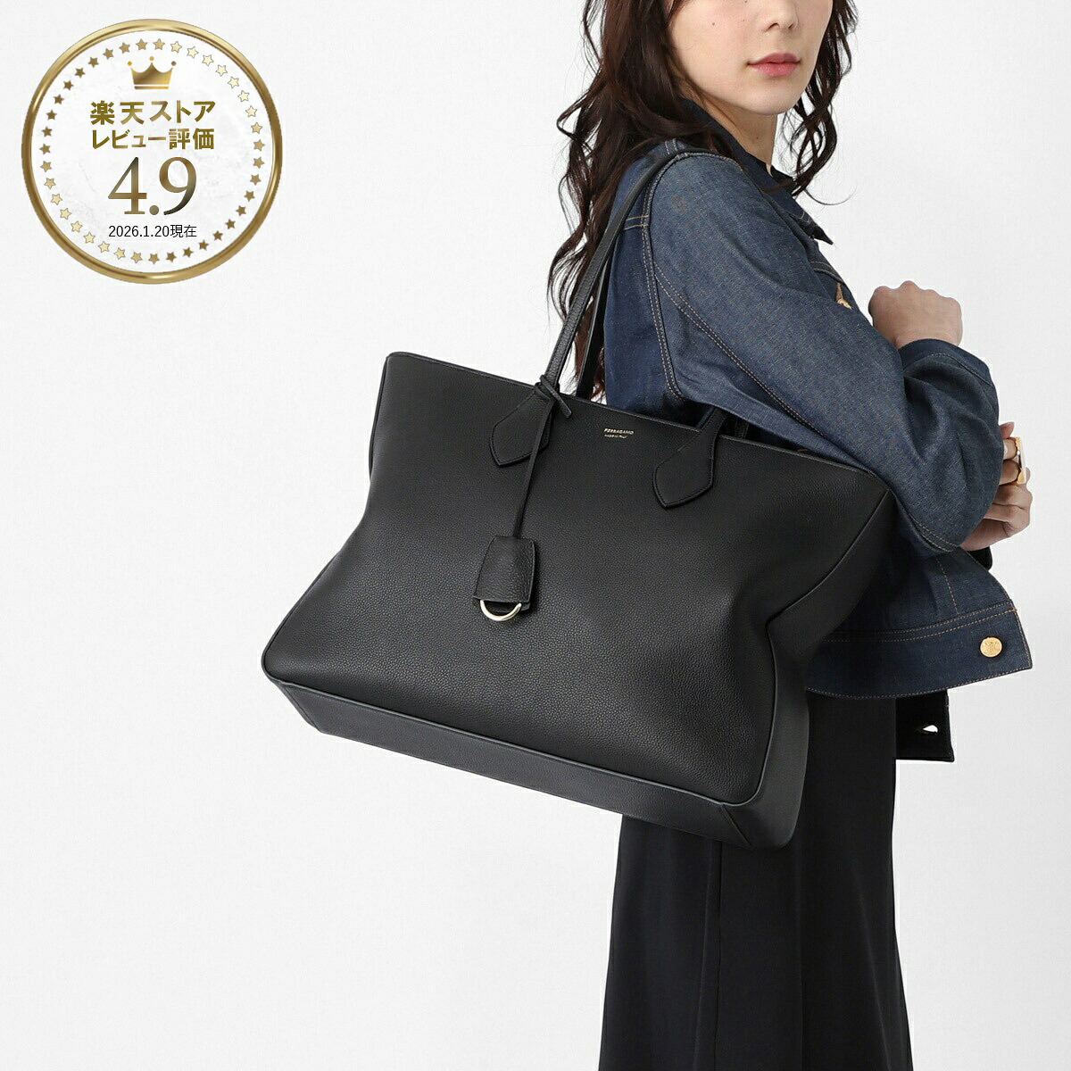 フェラガモ FERRAGAMO トートバッグ ブラック レディース star tote m 219908 0779336 nero【返品送料無料】|モダンブルー店