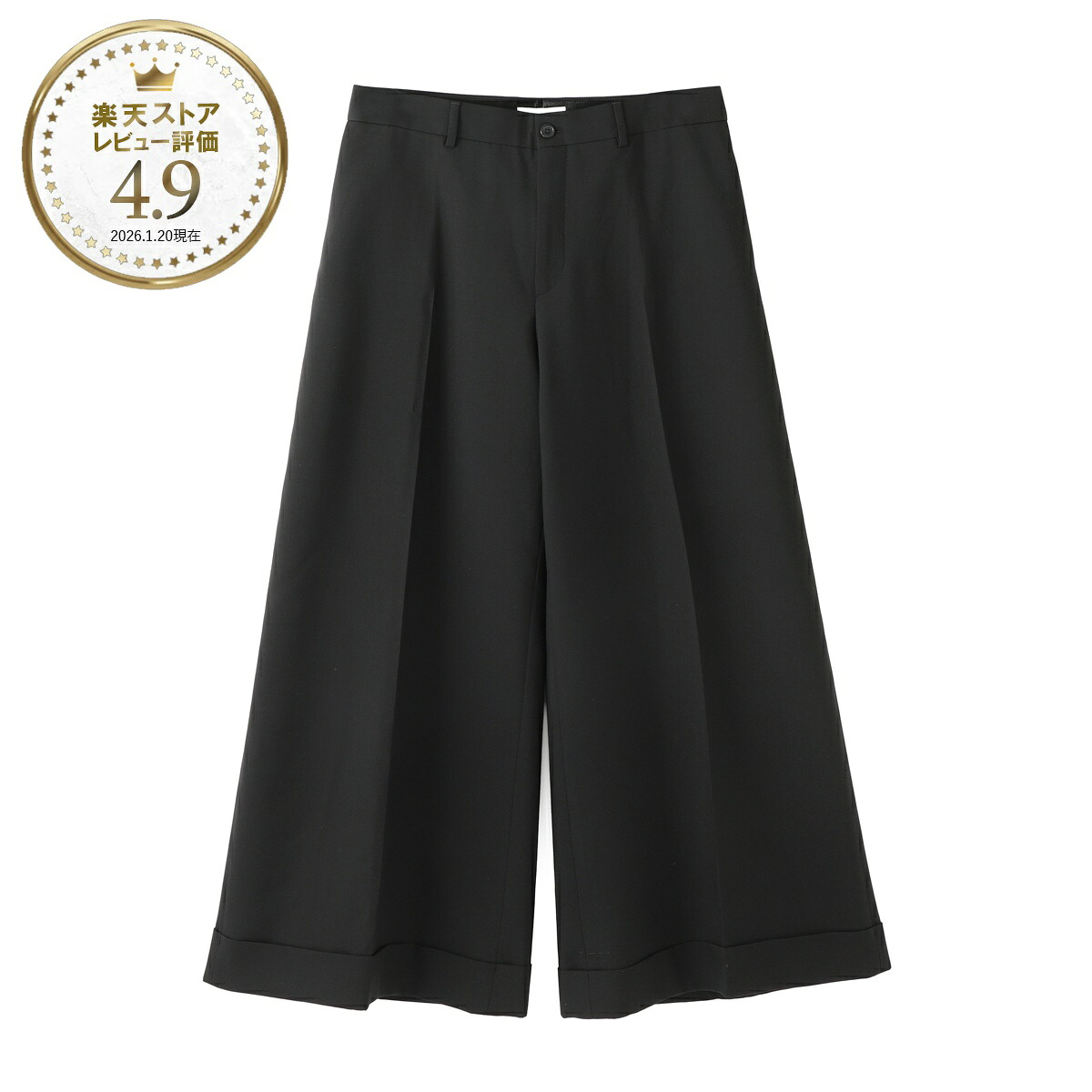 セリーヌ CELINE ウールパンツ ワイドパンツ ブラック メンズ DOCK TROUSERS ドック パンツ【返品送料無料】[2026SS]｜モダンブルー店