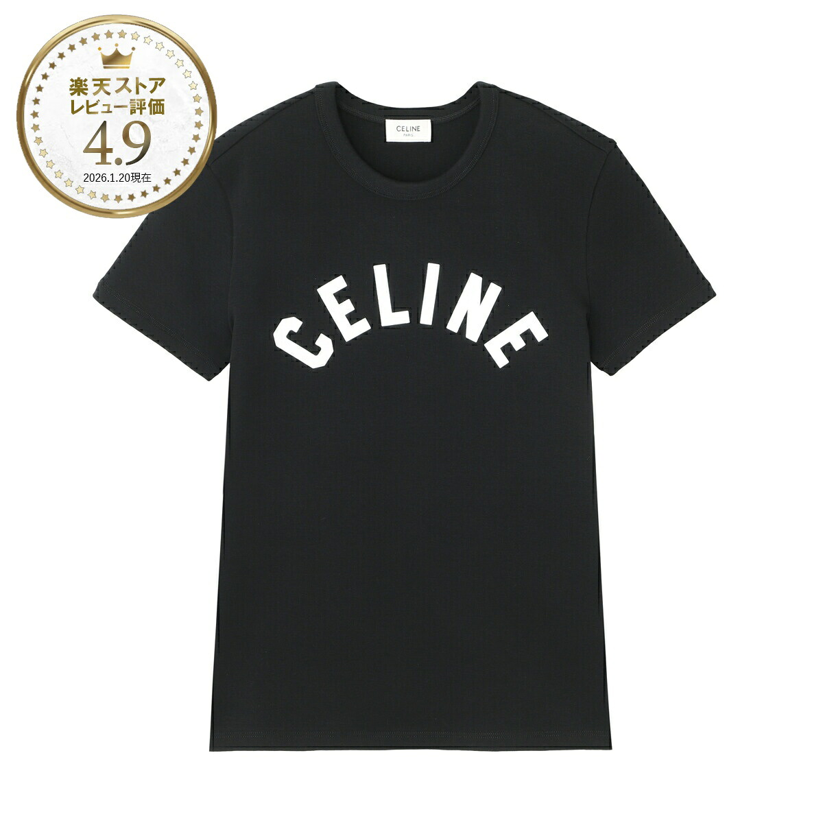 セリーヌ CELINE クルーネックTシャツ ブラック レディース【返品送料無料】[2026AW]｜モダンブルー店