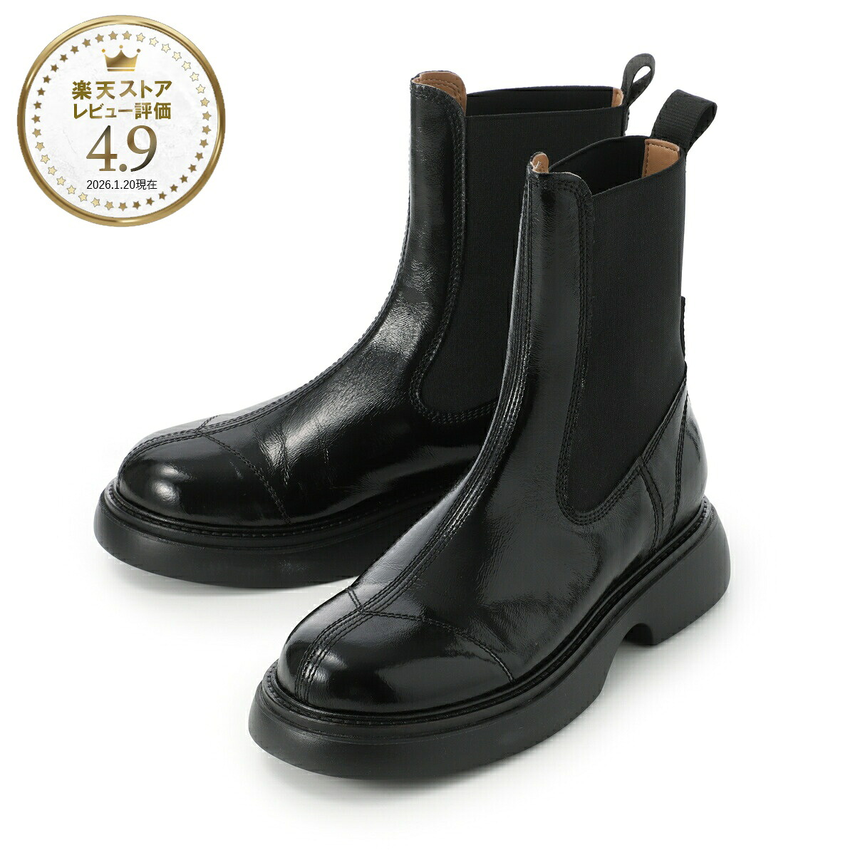 ガニー GANNI チェルシーブーツ ブラック レディース 大きいサイズあり s2497 004 black EVERYDAY MID CHELSEA BOOTS【返品送料無料】｜モダンブルー店