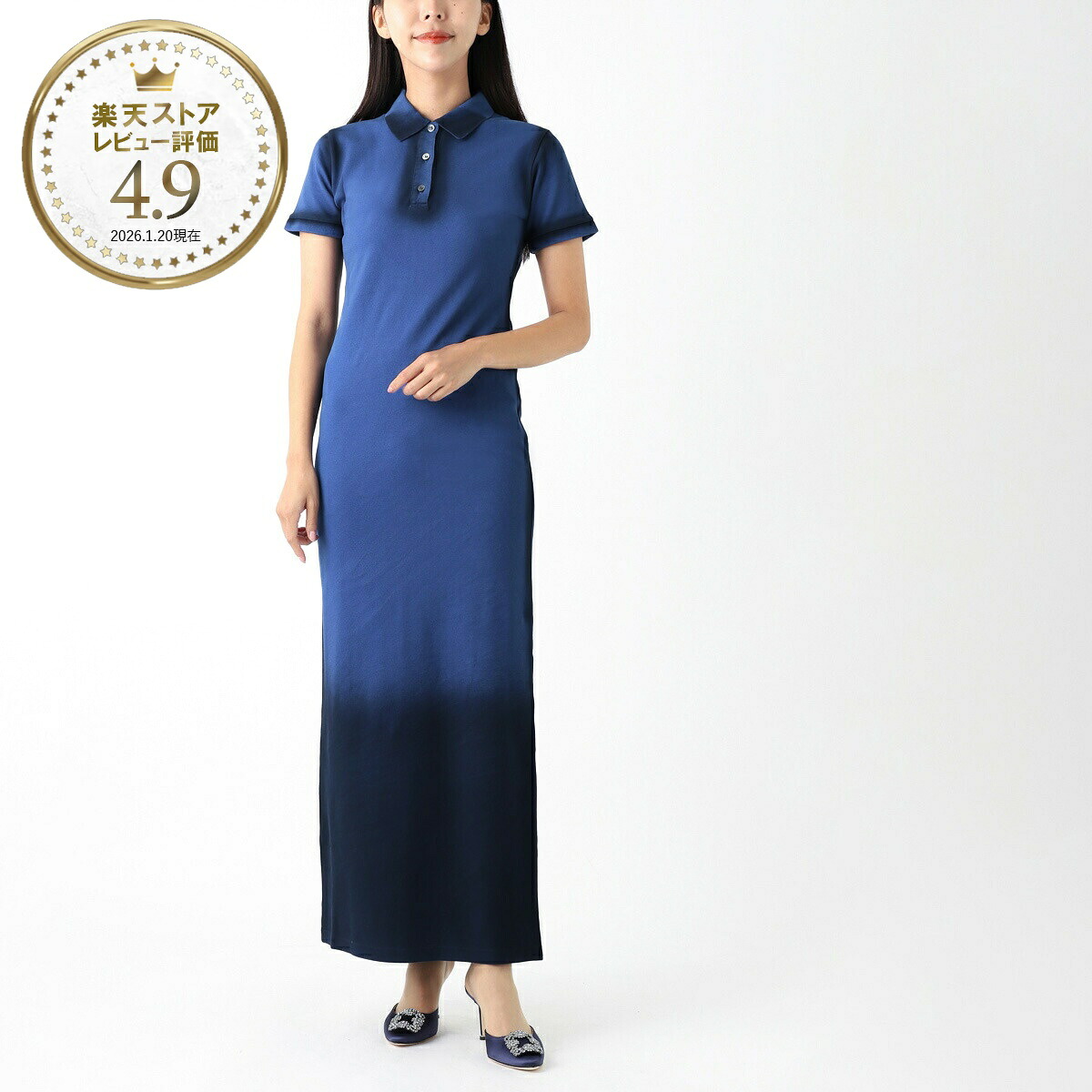【アウトレット】ロエベ LOEWE ワンピース ポロシャツドレス ブルー レディース s540y51x31 8823 POLO DRESS AF【返品送料無料】｜モダンブルー店