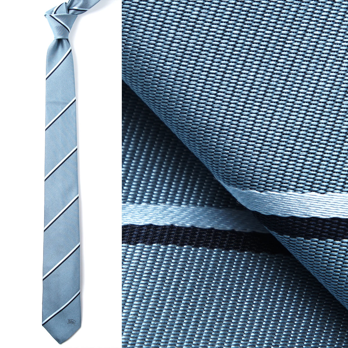 blue burberry tie