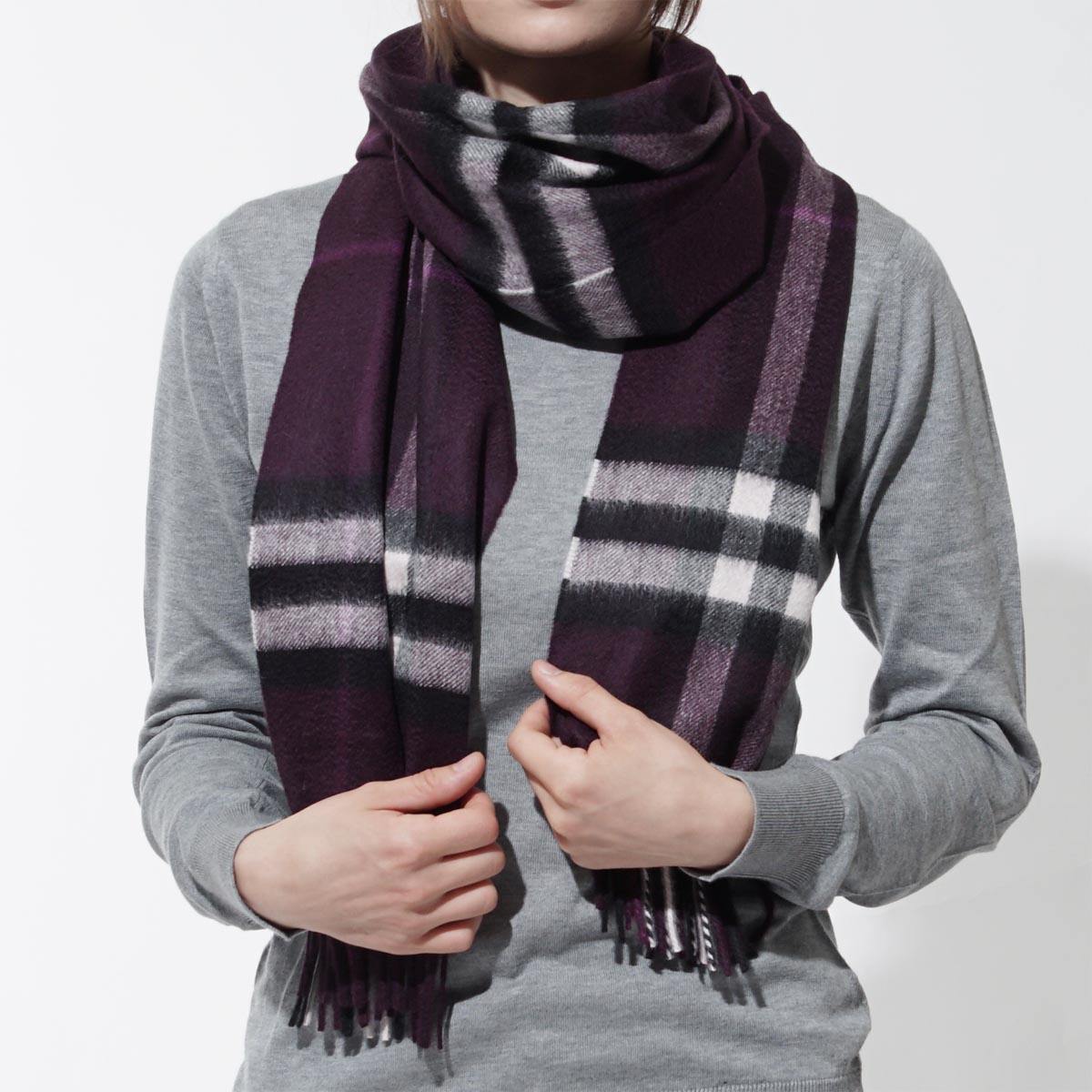 burberry scarf purple