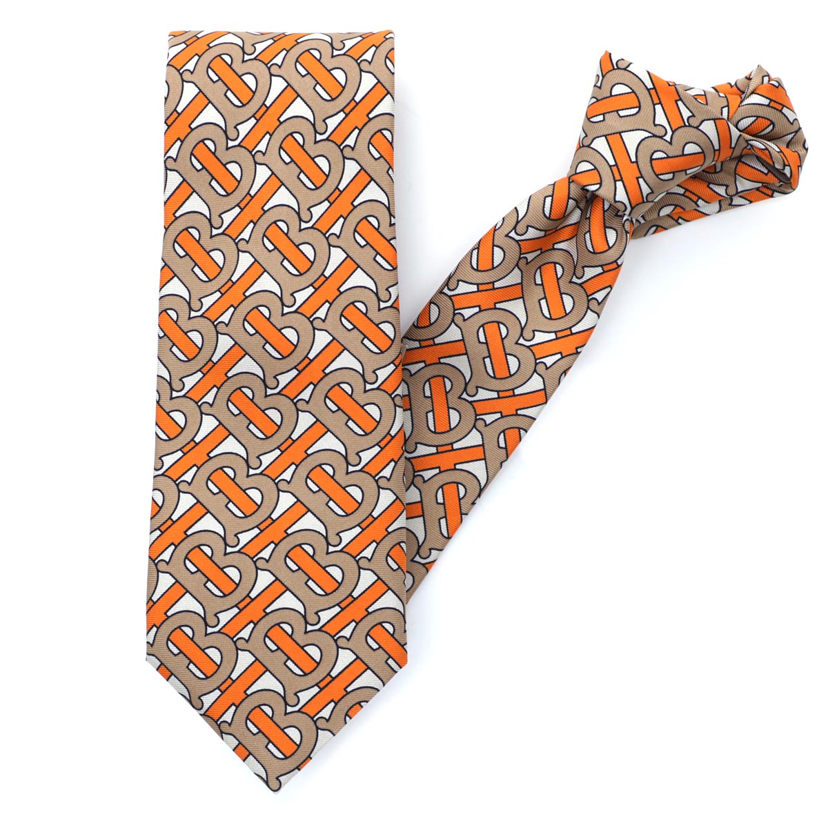 burberry orange tie