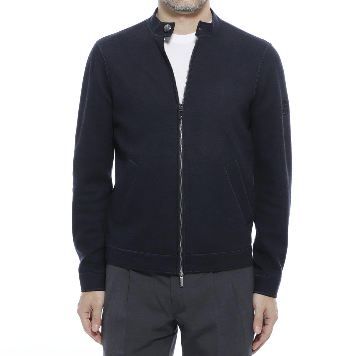 armani zip up sweater