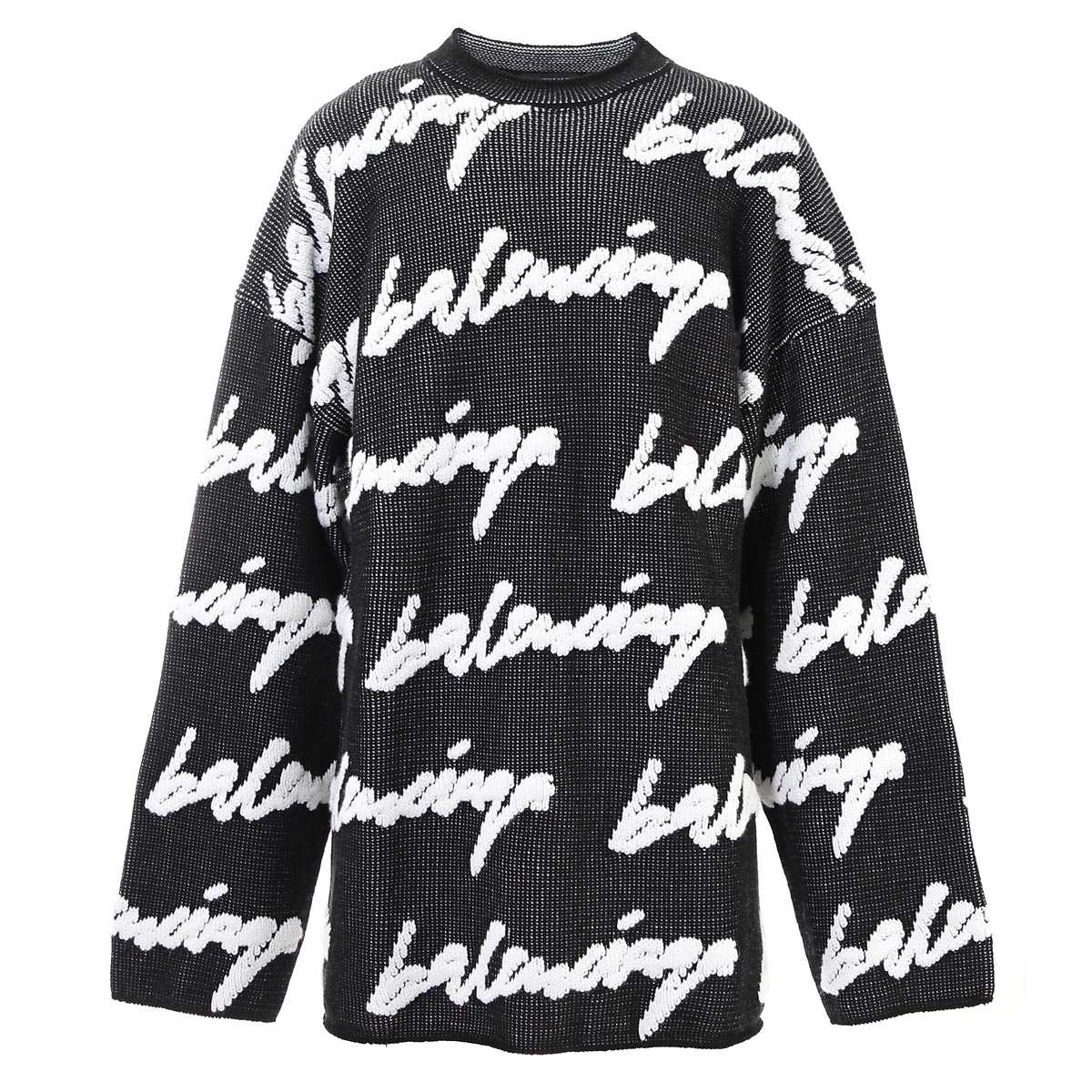 楽天市場 アウトレット バレンシアガ Balenciaga クルーネックセーター ブラック メンズ T3180 1070 Crewneck In Black And White 3d Scribble Cotton Knit あす楽対応 関東 返品送料無料 ラッピング無料 モダンブルー楽天市場店