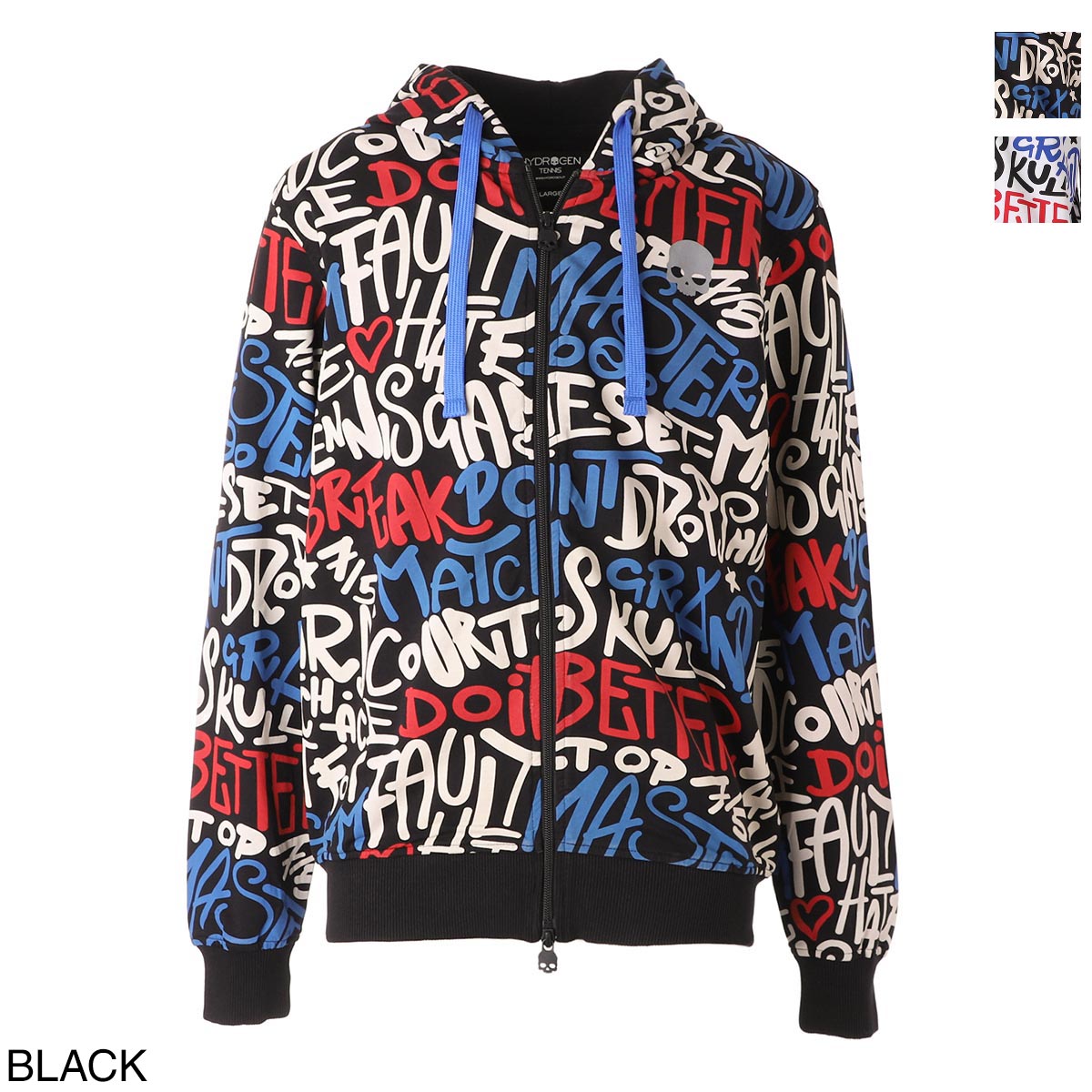 18 Off ハイドロゲン Hydrogen パーカ メンズ T 007 Black Tennis Graffiti Fz Hoodie あす楽対応 関東 返品 21ss モダンブルー店 高品質の人気 Aqsasport Org
