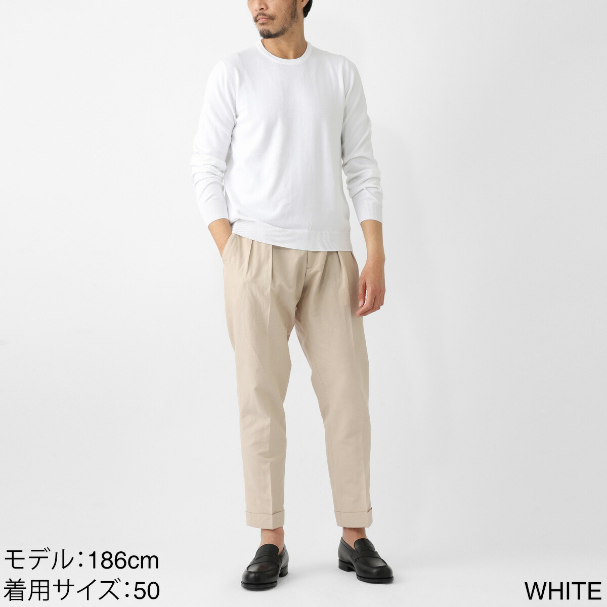 グランサッソ Gran Sasso クルーネック メンズ セーター 大きいサイズあり 060