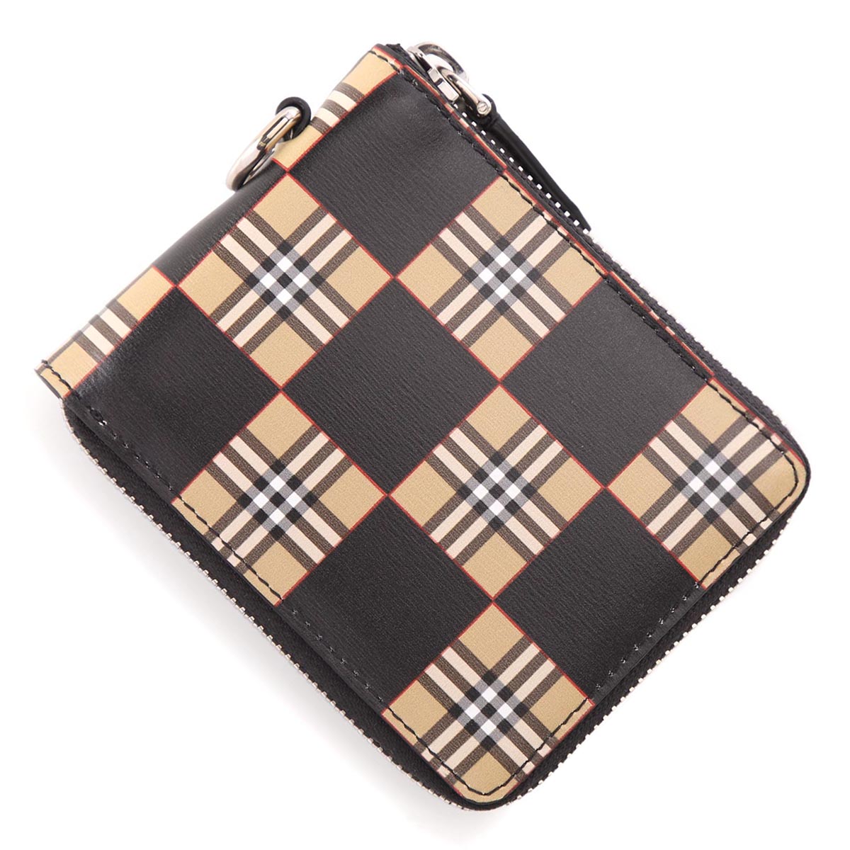 期間限定キャンペーン バーバリー Burberry 2つ折り財布 小銭入れ付き マルチカラー メンズ Archivebeige Black あす楽対応 関東