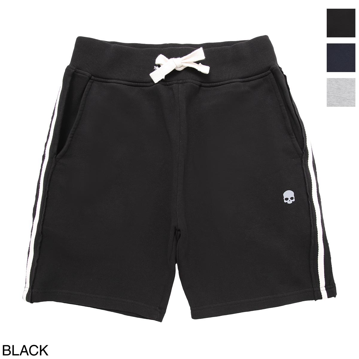 送料無料 ハイドロゲン Hydrogen ハーフパンツ ショートパンツ バミューダパンツ Sportswear College Shorts 21年春夏新作 ハイドロゲン Hydrogen ハーフパンツ ショートパンツ バミューダパンツ メンズ 007 Black