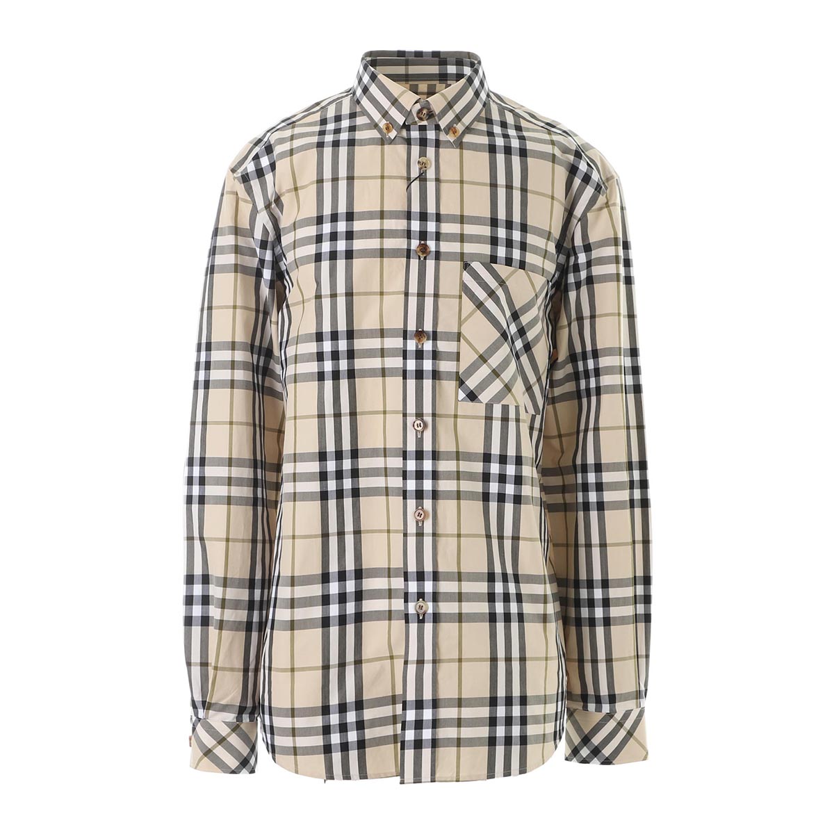楽天市場】バーバリー BURBERRY 長袖レギュラーカラーシャツ ベージュ ...