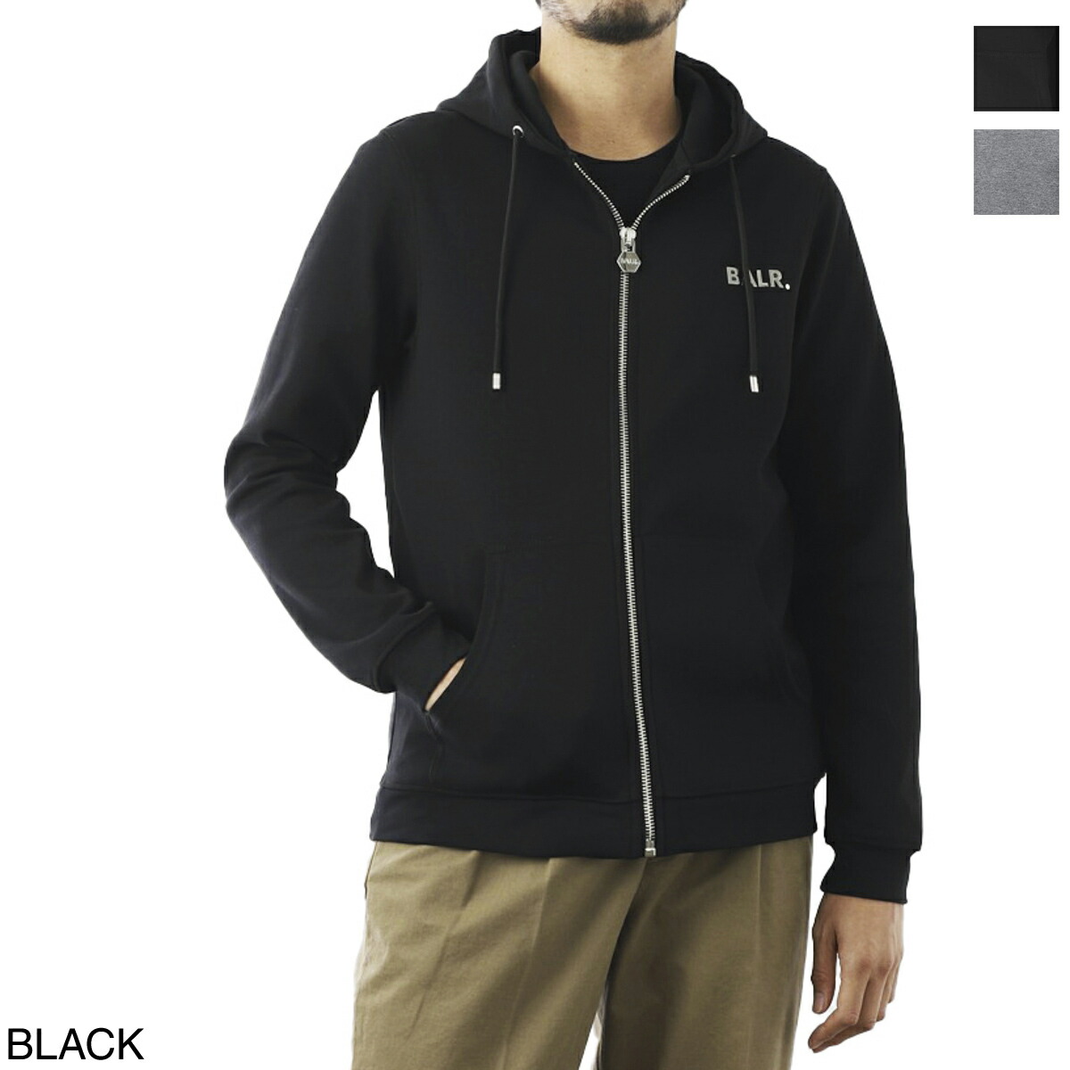 楽天市場 ボーラー Balr ジップアップパーカ メンズ Q Series Zipped Hoodie Black あす楽対応 関東 返品送料無料 ラッピング無料 モダンブルー楽天市場店