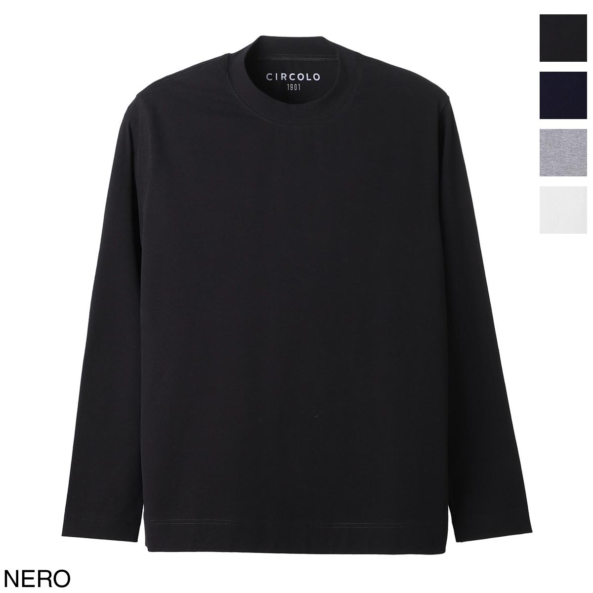 楽天市場 チルコロ Circolo 1901 クルーネック 長袖ｔシャツ メンズ Cn3174 Nero 返品送料無料 ラッピング無料 21aw モダンブルー楽天市場店