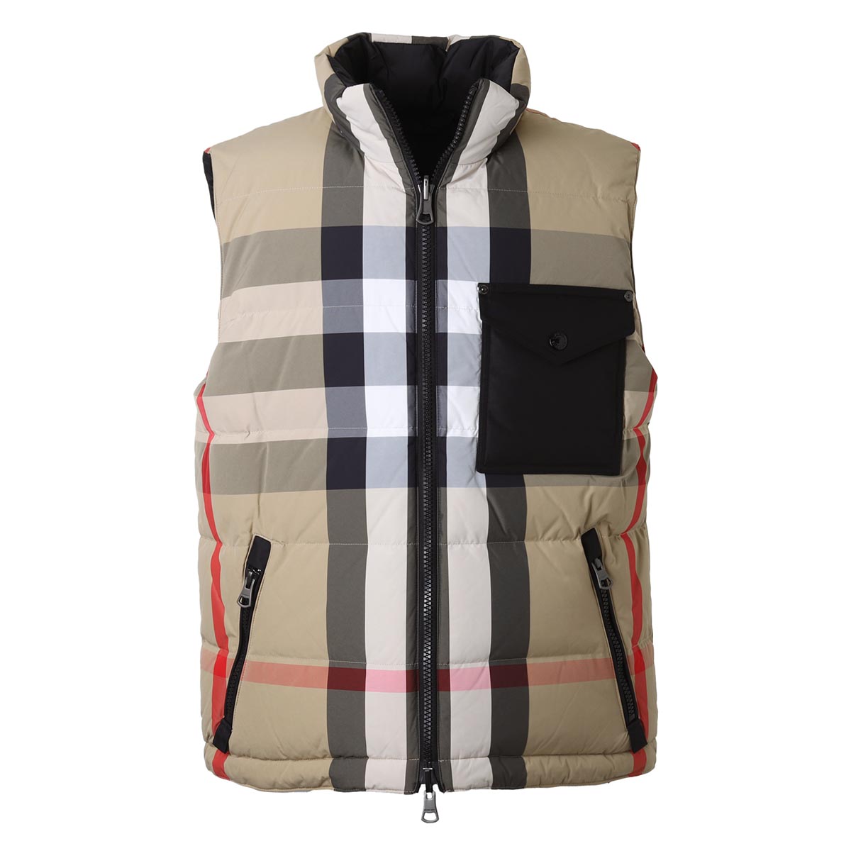 バーバリーBURBERRYダウンベストベージュメンズ8032997archivebeigeblack【あす楽対応_関東】【返品送料無料】【ラッピング無料】