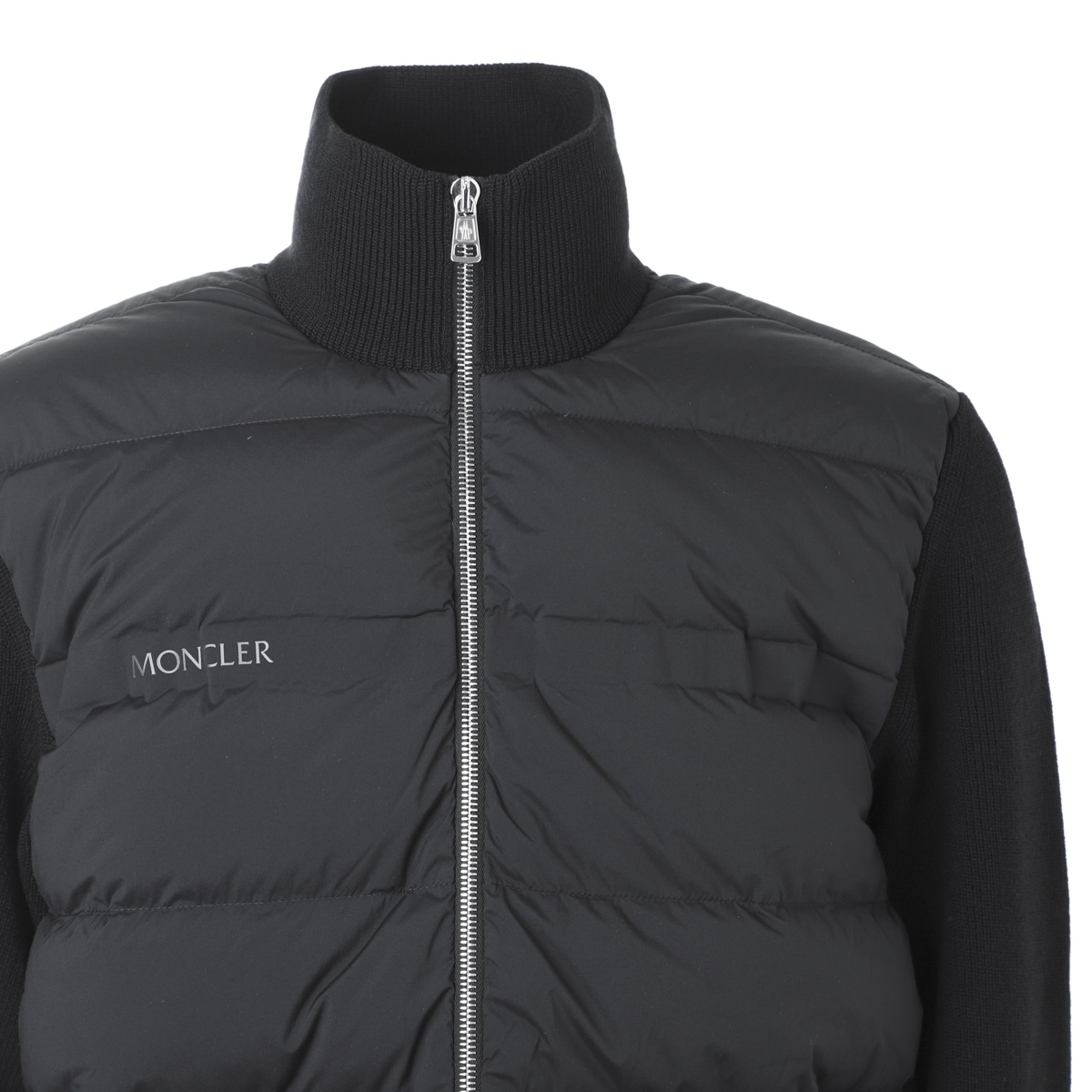 MONCLER R Mens Black Recycled Jersey Zip-Up Hoodie 2022SS モンクレール ジップアップカーディガン メンズ ブラック 2022年春夏