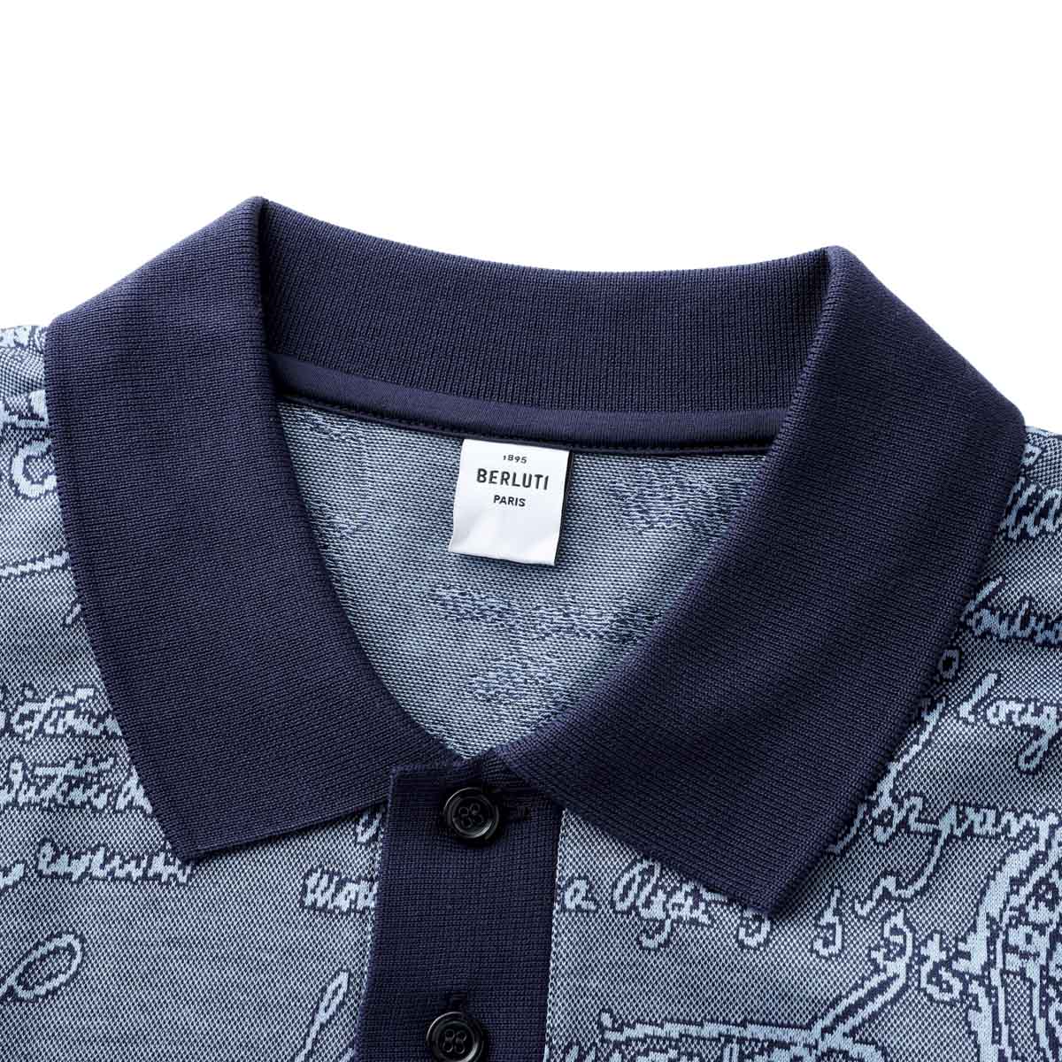 ベルルッティ BERLUTI ポロシャツ n38 r19jps44 002 ブルー メンズ