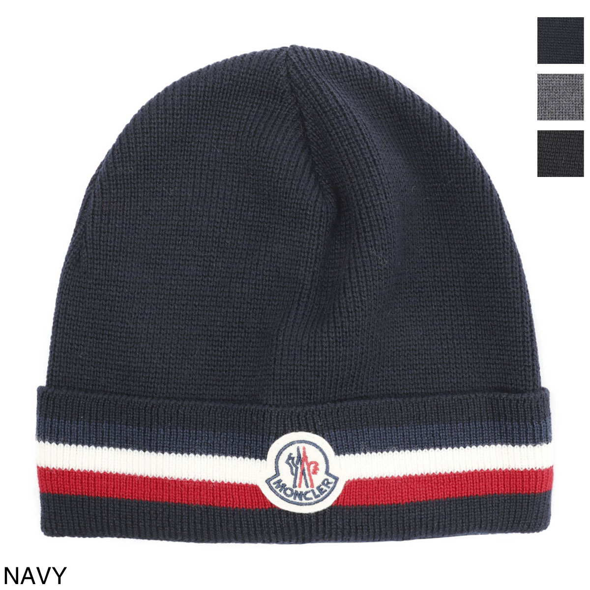 楽天市場】モンクレール MONCLER ニットキャップ ビーニーハット 