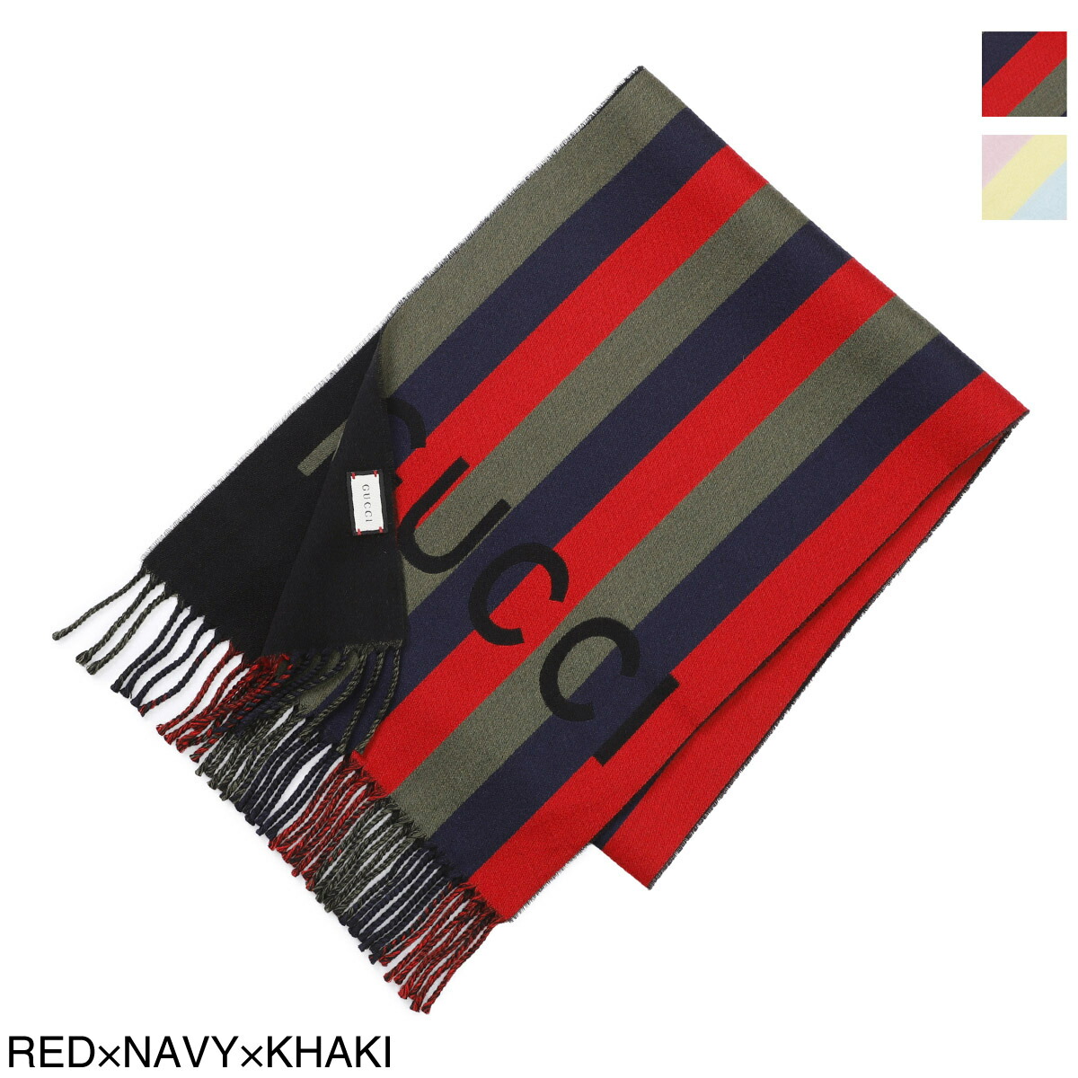 売切希望！値下げok！「新品未開封」正規GUCCI マフラー　グッチ　袋付 新品正規 GUCCIマフラー グッチマフラー 箱紙袋セット グッチ メンズ