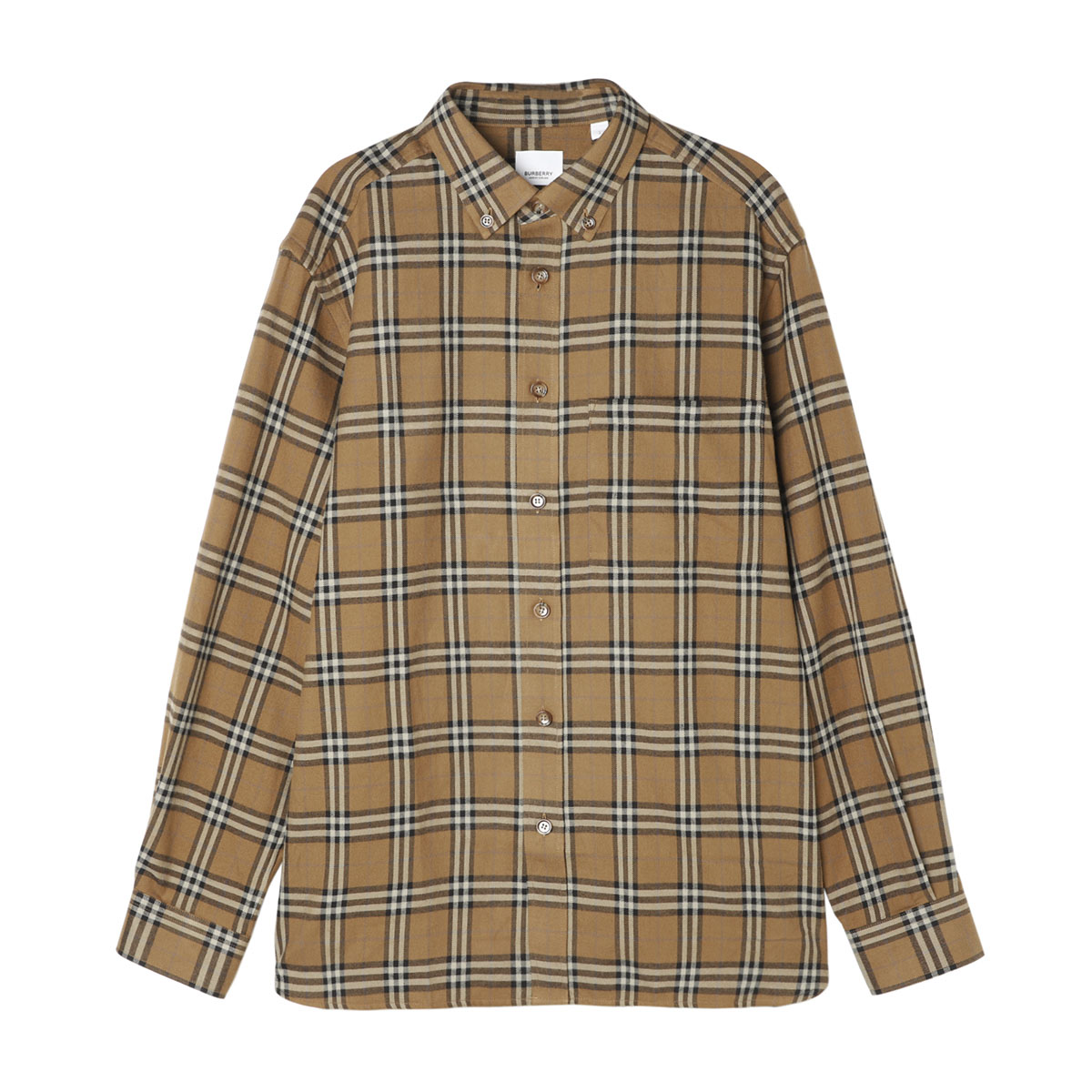 楽天市場】バーバリー BURBERRY 長袖レギュラーカラーシャツ ベージュ ...