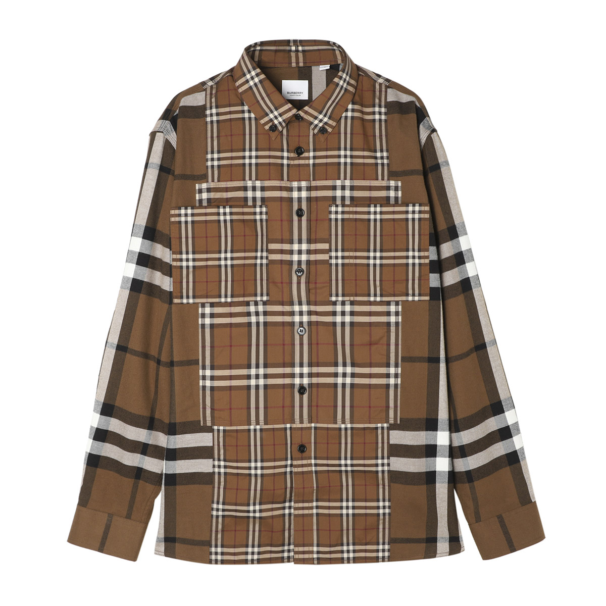 バーバリー BURBERRY ボタンダウンシャツ ブラウン warmwalnut ip