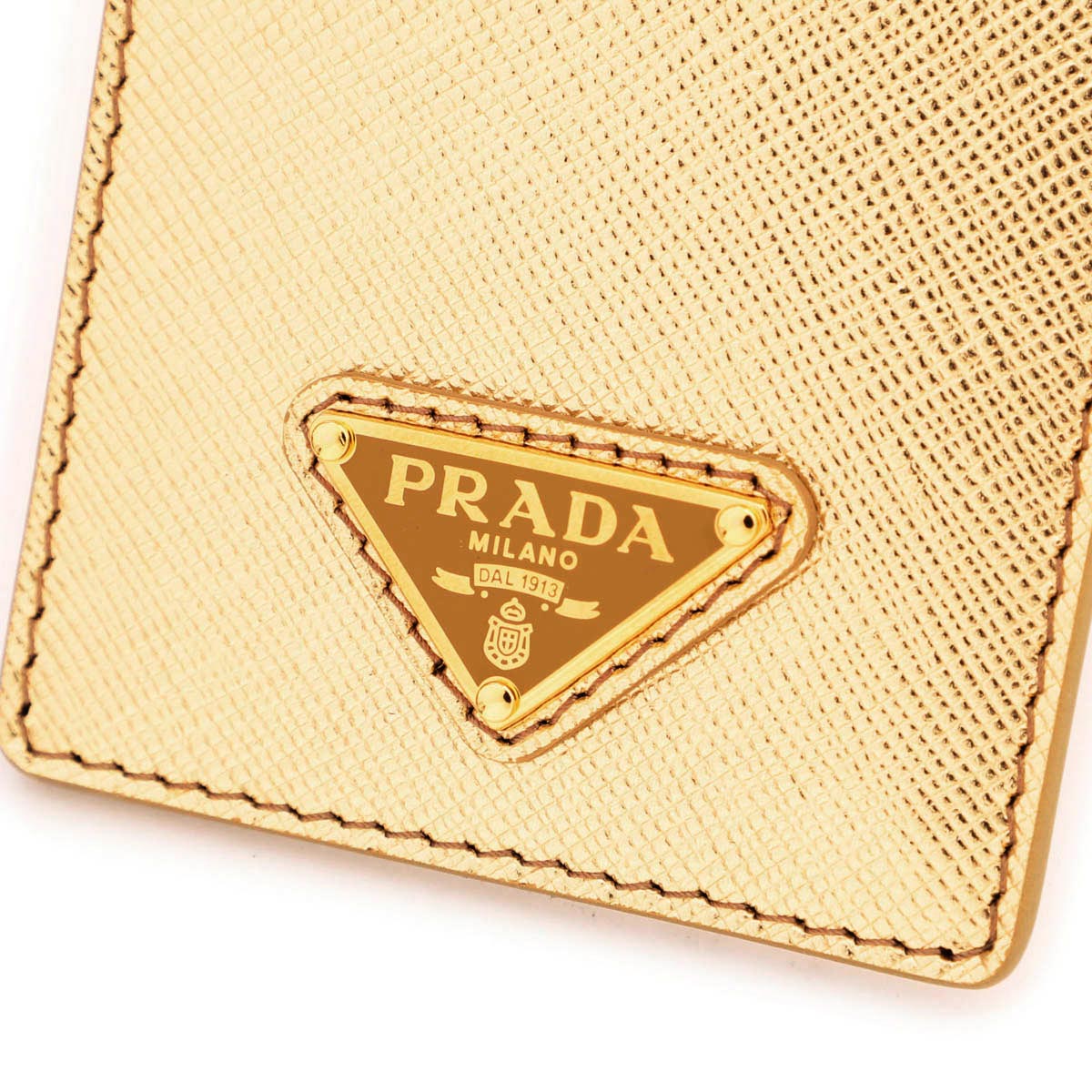 プラダ PRADA ストラップ付き SAFFIANO ゴールド f0522 TRIANGOLO