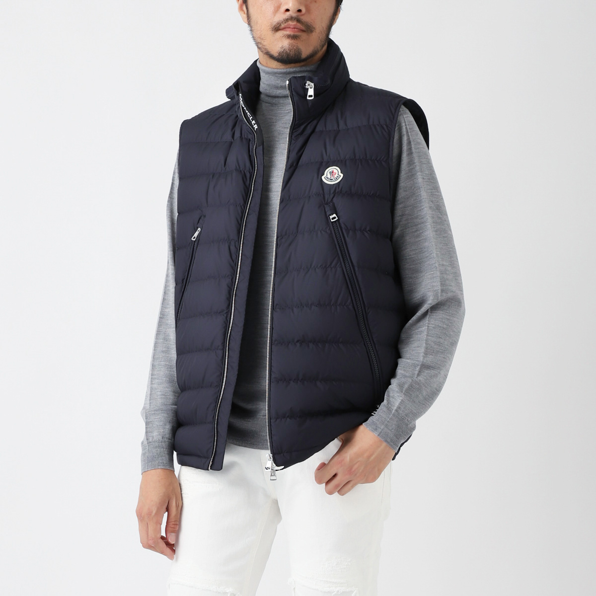 モンクレール MONCLER ダウンベスト サイズ2 ブルー メンズ | labiela.com