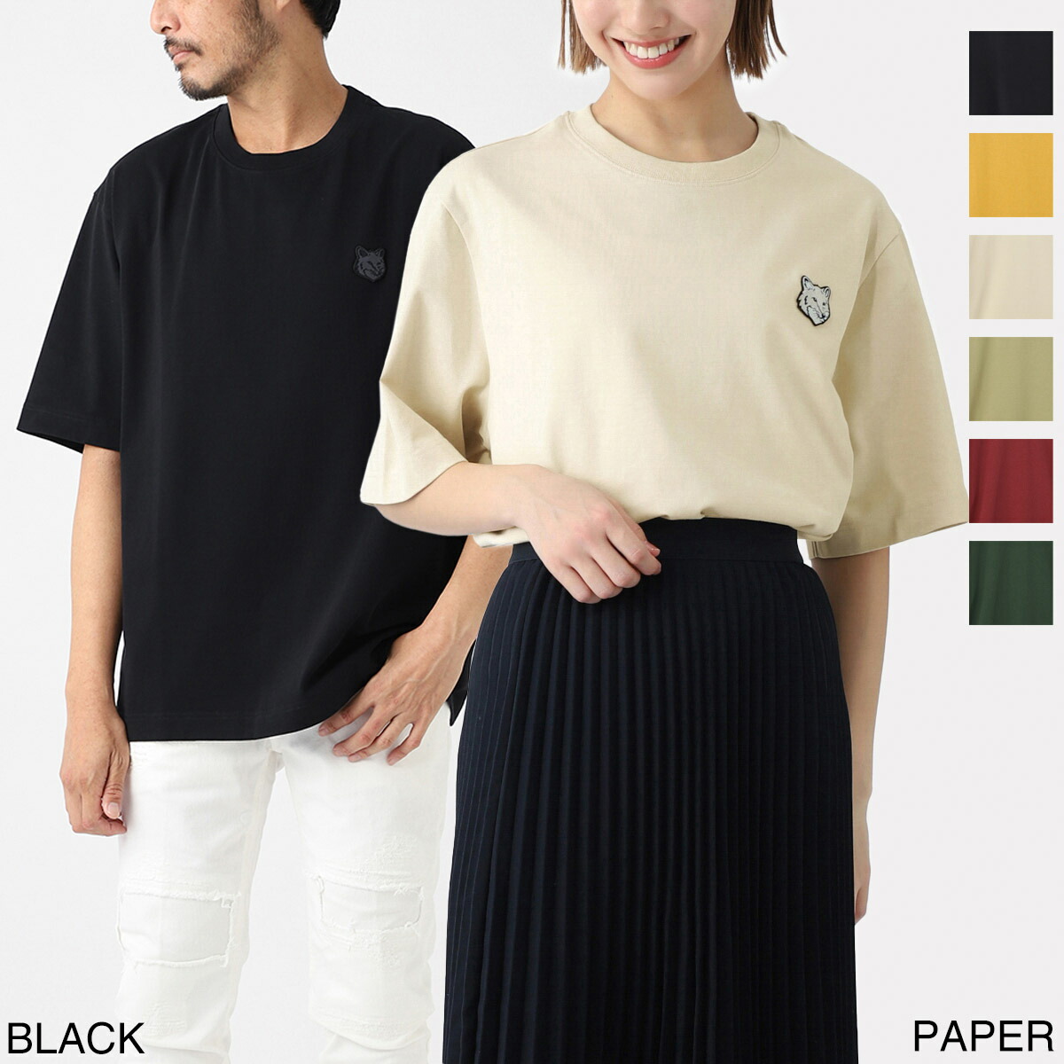 楽天市場】メゾンキツネ MAISON KITSUNE クルーネックTシャツ