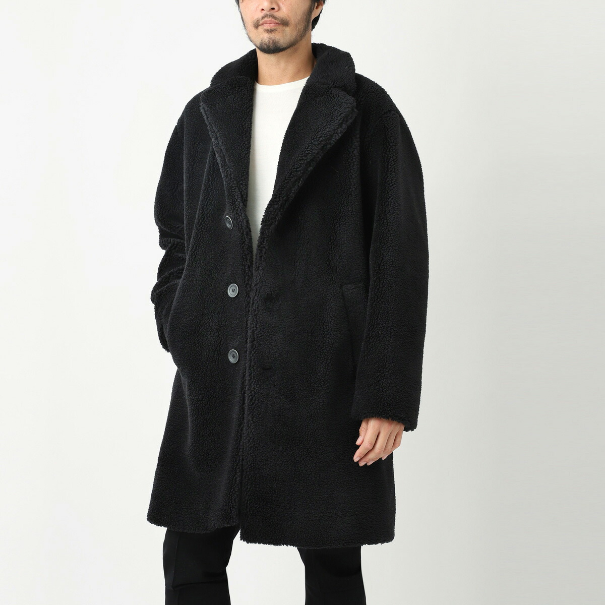 【楽天市場】ヘルノ HERNO シングルコート ボアコート ブラック メンズ 大きいサイズあり ca000162u 12536 9300【返品 ...