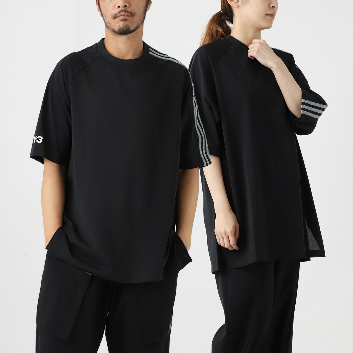 関税/送料込★Y-3★スリーストライプス ラウンドネック Tシャツ t31032305_1.jpg