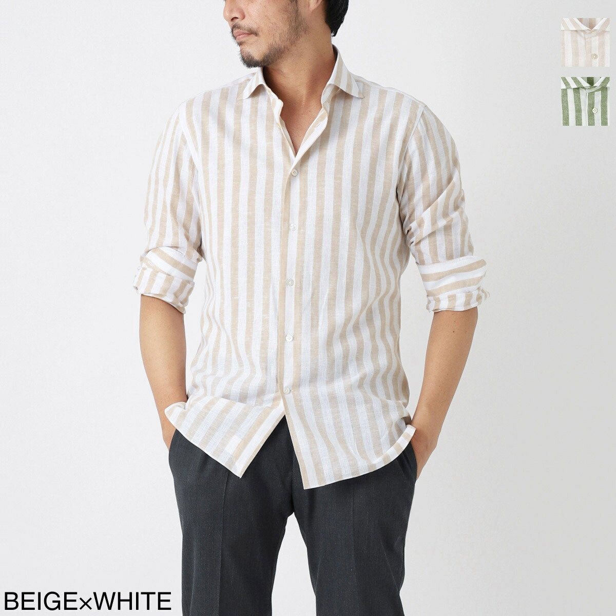 楽天市場】ボリエッロ BORRIELLO ワイドカラー シャツ セミワイド