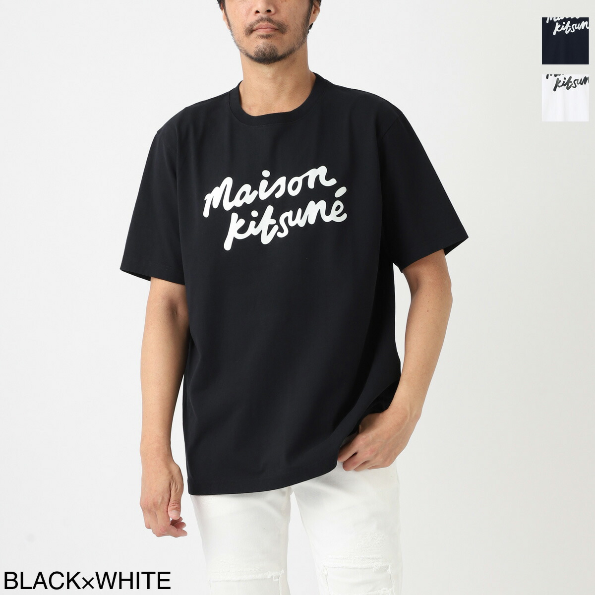 メゾン キツネ メンズ 半袖Tシャツ MM00128KJ0118 P100 MAISON KITSUNE メゾンキツネ Tシャツ 半袖 メンズ