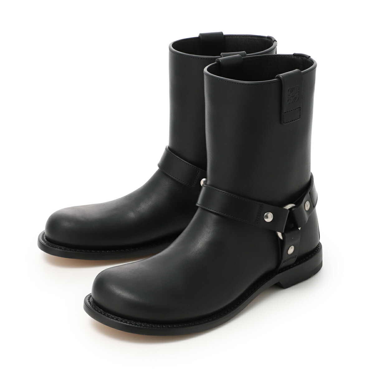 新品!バレンシアガ ブラック 極上カーフ ショートブーツ 23㎝ BALENCIAGA バレンシアガ スクエアショートブーツ レディース35