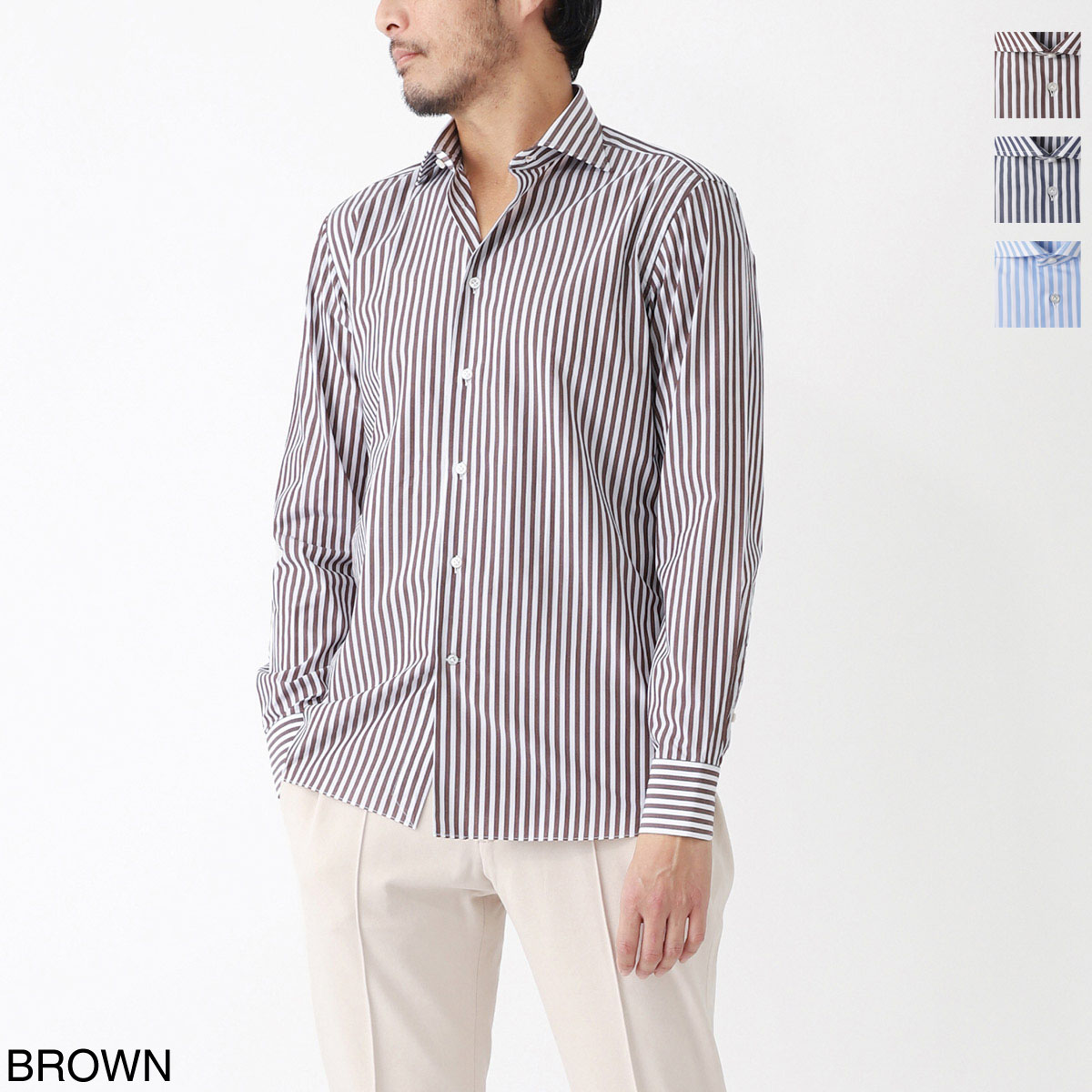 楽天市場】ボリエッロ BORRIELLO ワイドカラー シャツ セミワイド