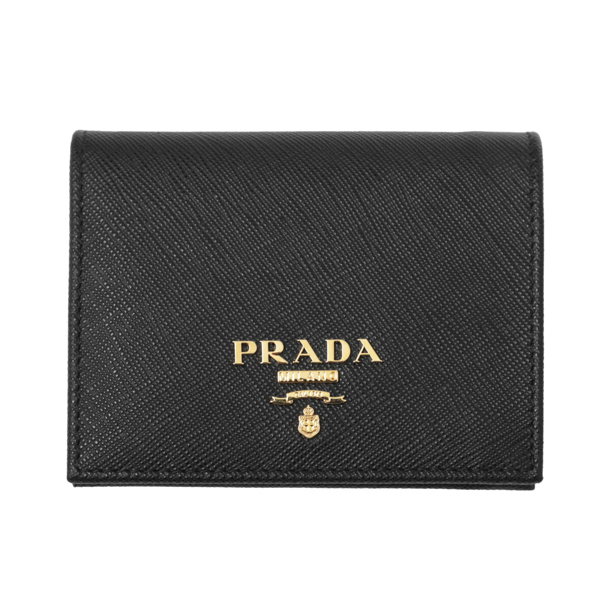 【完売必至】プラダ 小銭入れ付 ゴールドロゴの二つ折り財布 PRADA プラダ 財布 レディース ゴールド 二つ折り財布 小銭入れ