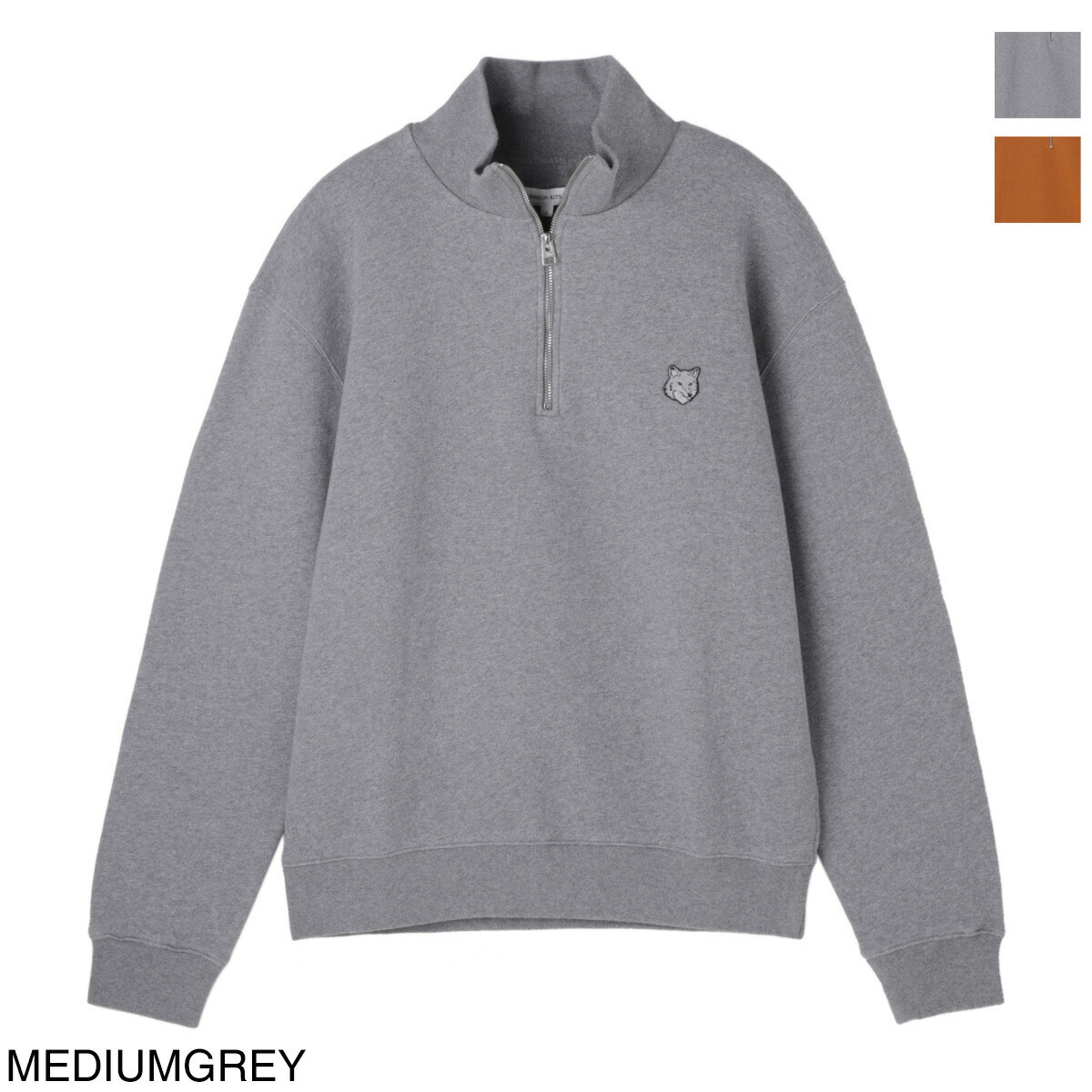 【メゾンキツネ】ベイビー フォックス パッチ ハーフジップ スウェット BABY FOX PATCH HALF ZIP SWEATSHIRT | Maison Kitsuné