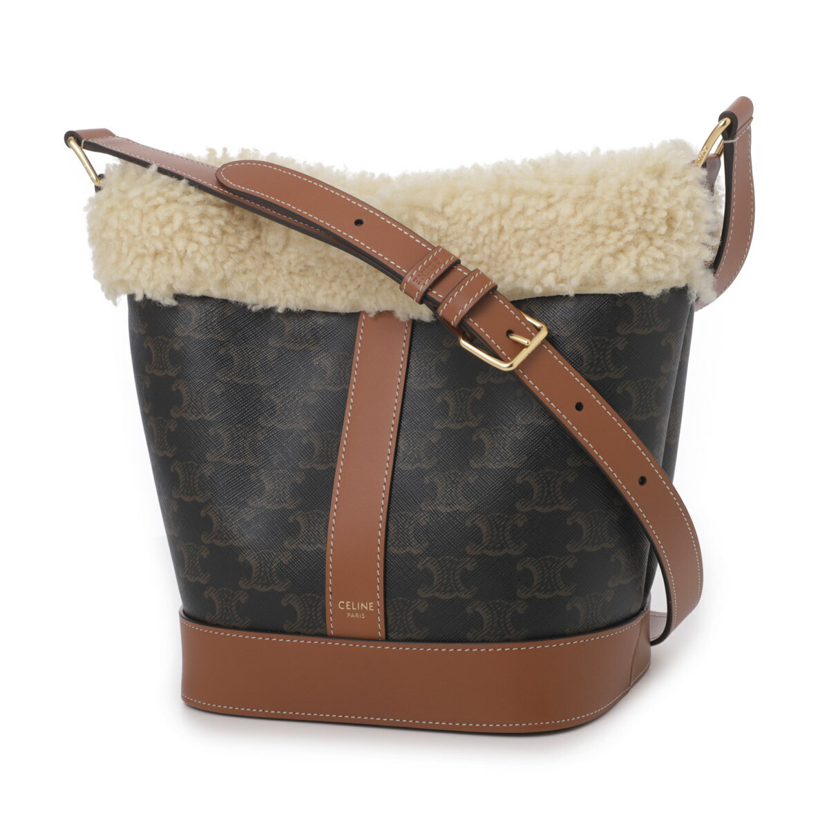 VIP価格.CELINE クララ バッグ トリオンフ キャンバス 関送込 クララ バッグ / トリオンフキャンバス＆カーフスキン