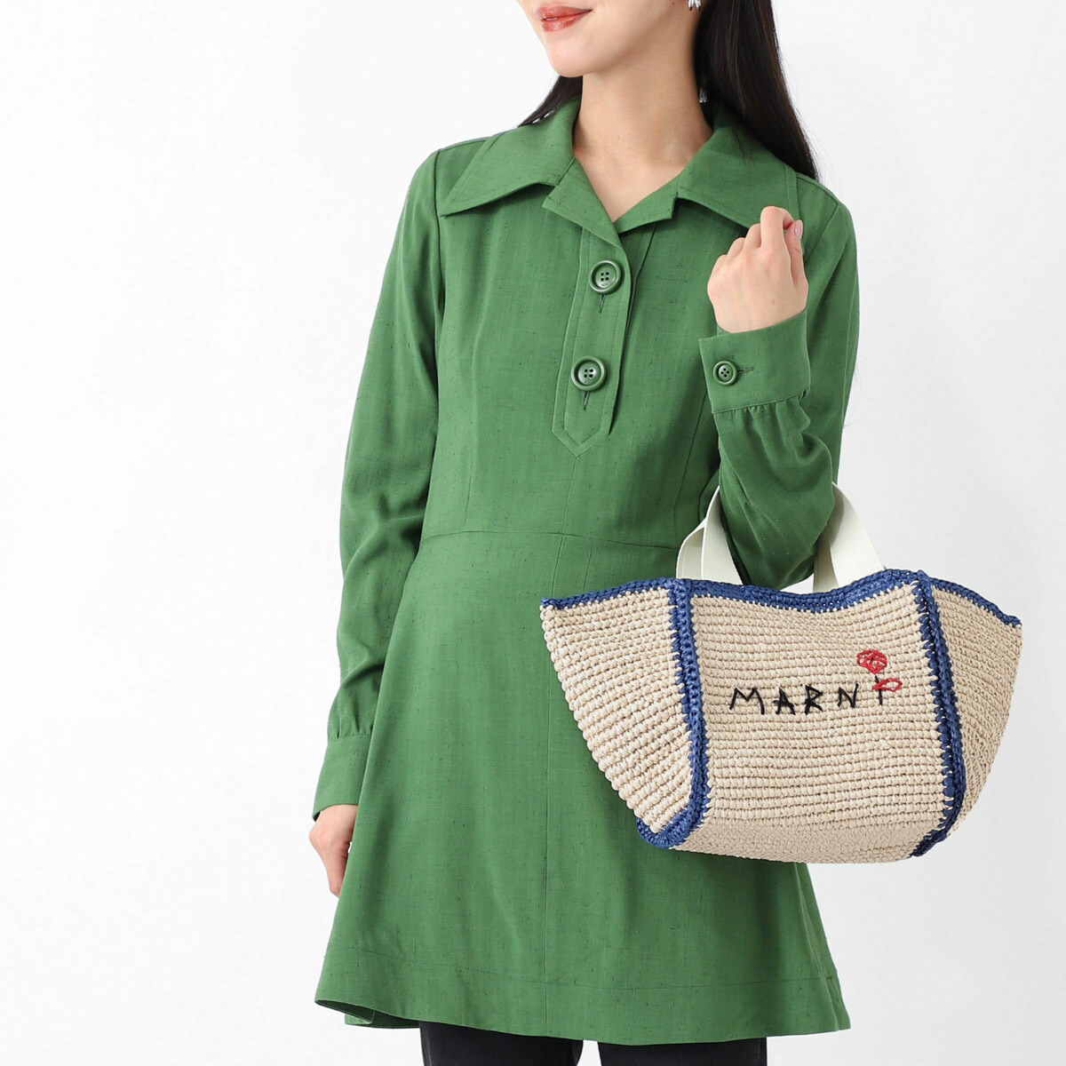 マルニ MARNI トートバッグ 2WAY かごバッグ ブラック