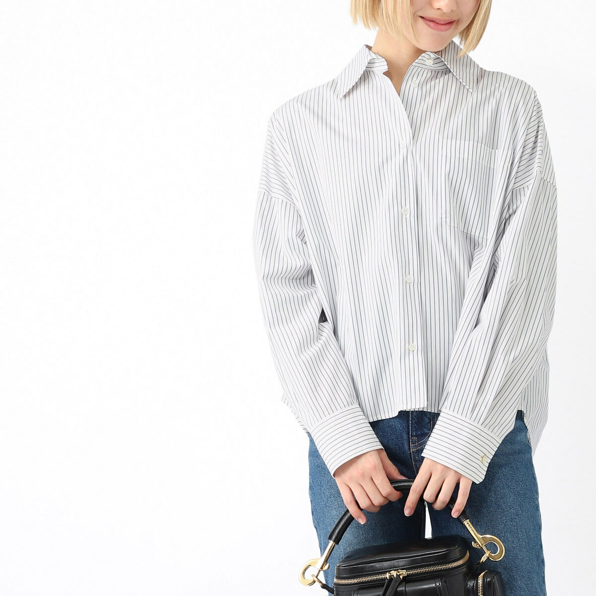 MAX MARA国内正規品リネンシャツロングシャツストライプ40 MAX MARA 