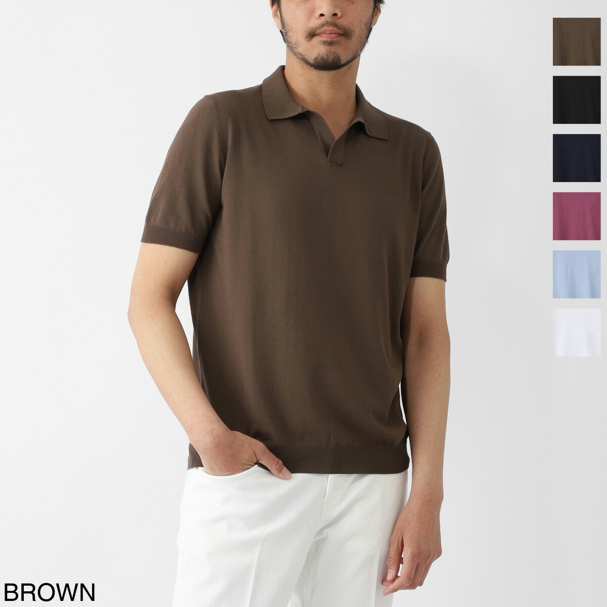 楽天市場】タリアトーレ TAGLIATORE クルーネック 半袖ニット マルチ