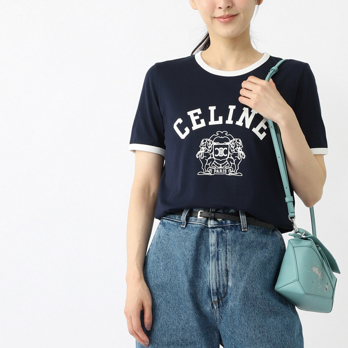 セリーヌTシャツ セリーヌ CELINE CELINE Tシャツ RX05Z671Q 半袖 カットソー
