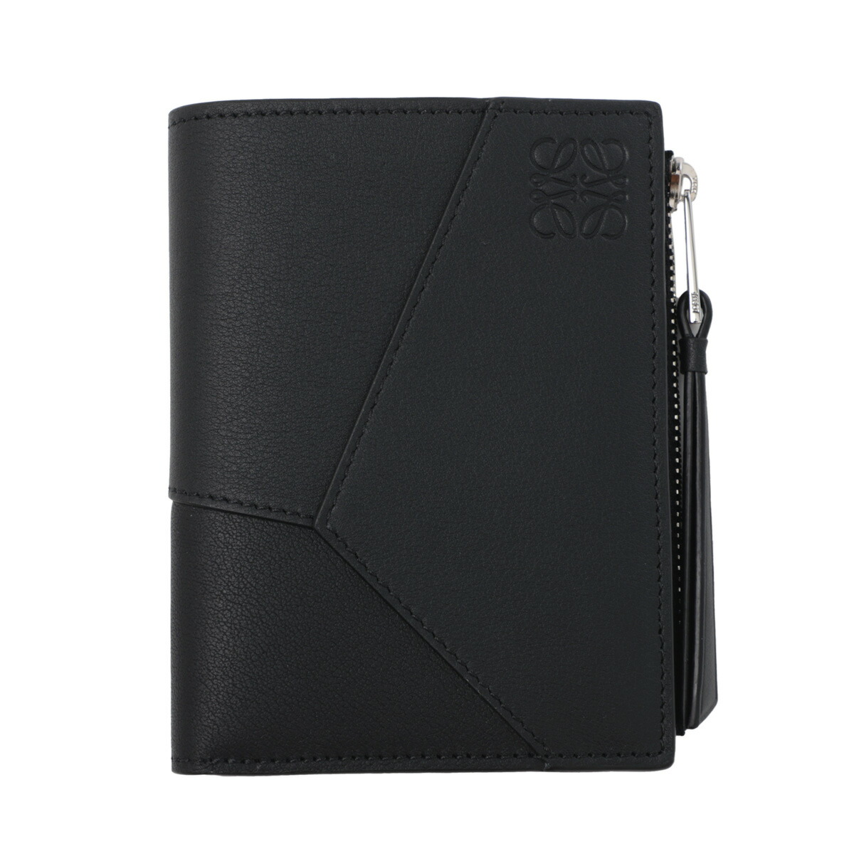 LOEWE★ウォレット レザー 三つ折り スナップボタン開閉 ロゴ LOEWE ロエベ Logo Tri-Fold Zip Wallet トライフォールド