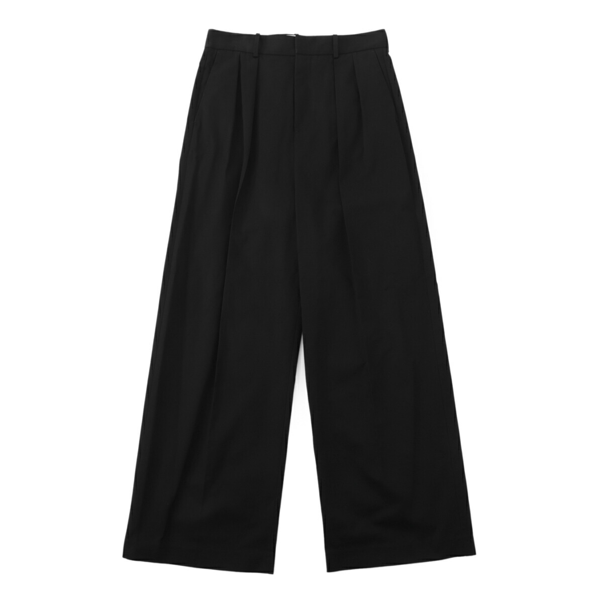 LOEWE ブラック ワイドパンツ LOEWE - 美品 ロエベ LOEWE サイドアジャスター クロップド