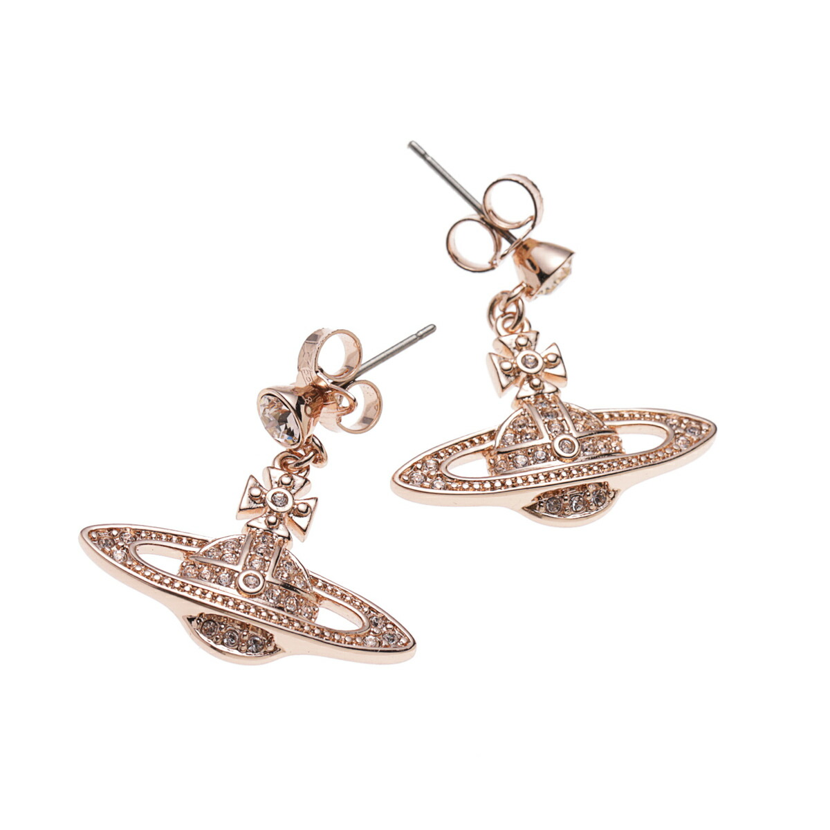 Vivienne Westwood ピアス 6202016p-02p103 Man. Claude Single Earring in PLATINUM-CREAMROSE-Pearl