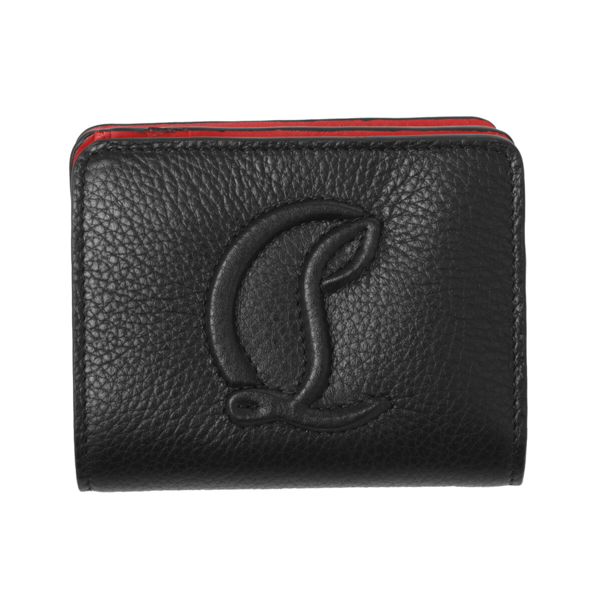 【CHRISTIAN LOUBOUTIN】送料/関税込 ルビー54 折りたたみ財布 Loubi54 - ウォレット - カーフレザー - ブラック - Christian